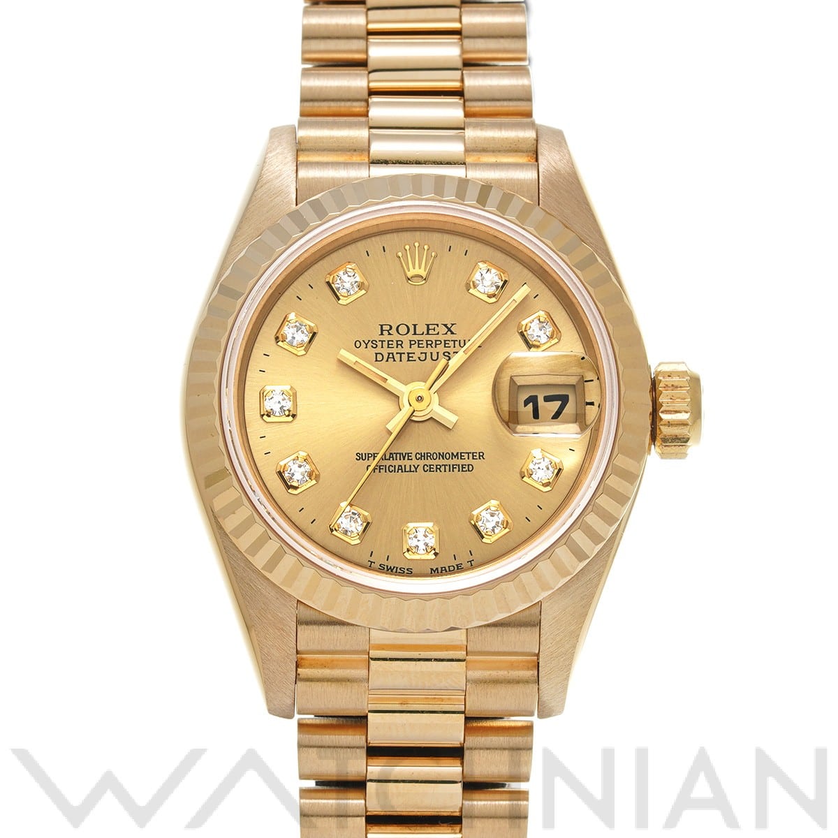 ロレックス デイトジャスト 69178G シャンパン/ダイヤモンド レディース 時計 【中古】【wristwatch】