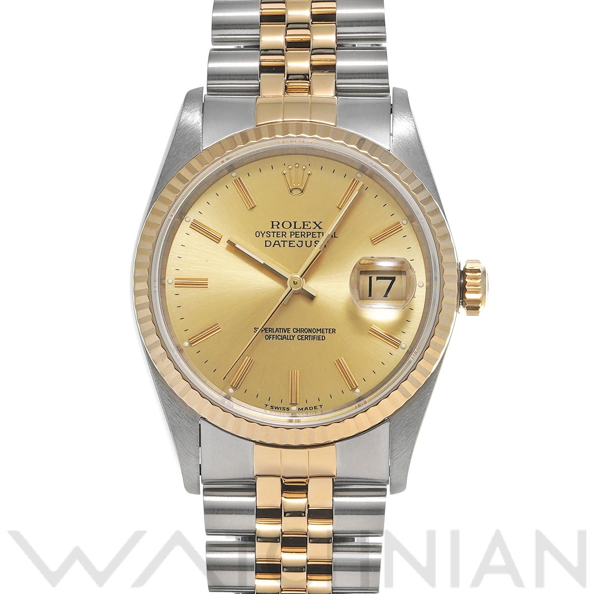 ロレックス デイトジャスト 16233 シャンパン メンズ 時計 【中古】【wristwatch】