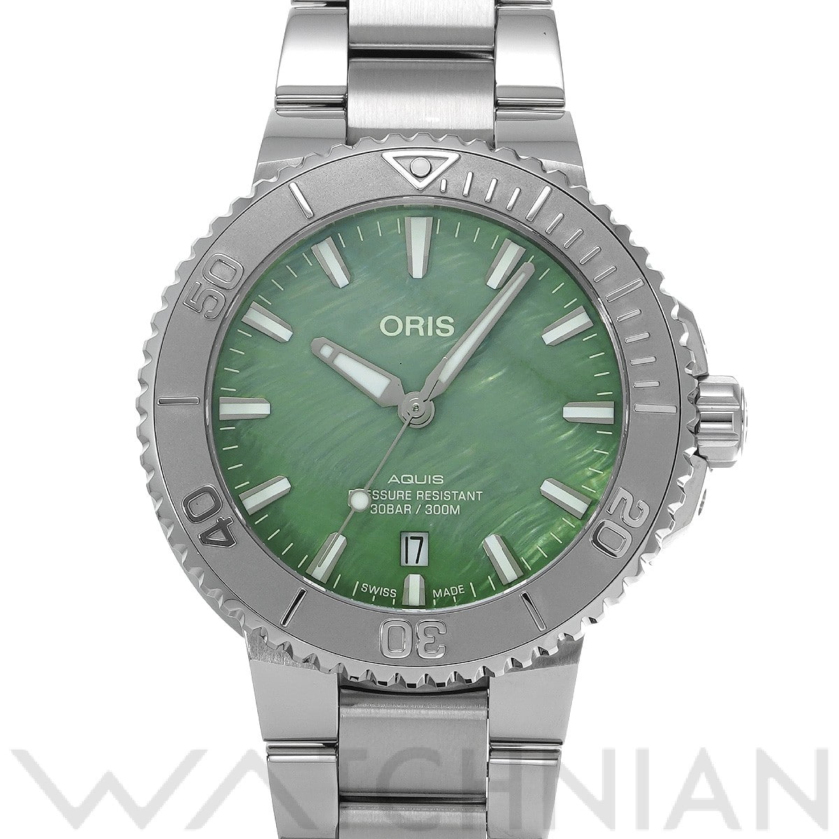 オリス / ORIS アクイス デイト 01 733 7766 4187-Set グリーンシェル メンズ 時計 【中古】【wristwatch】