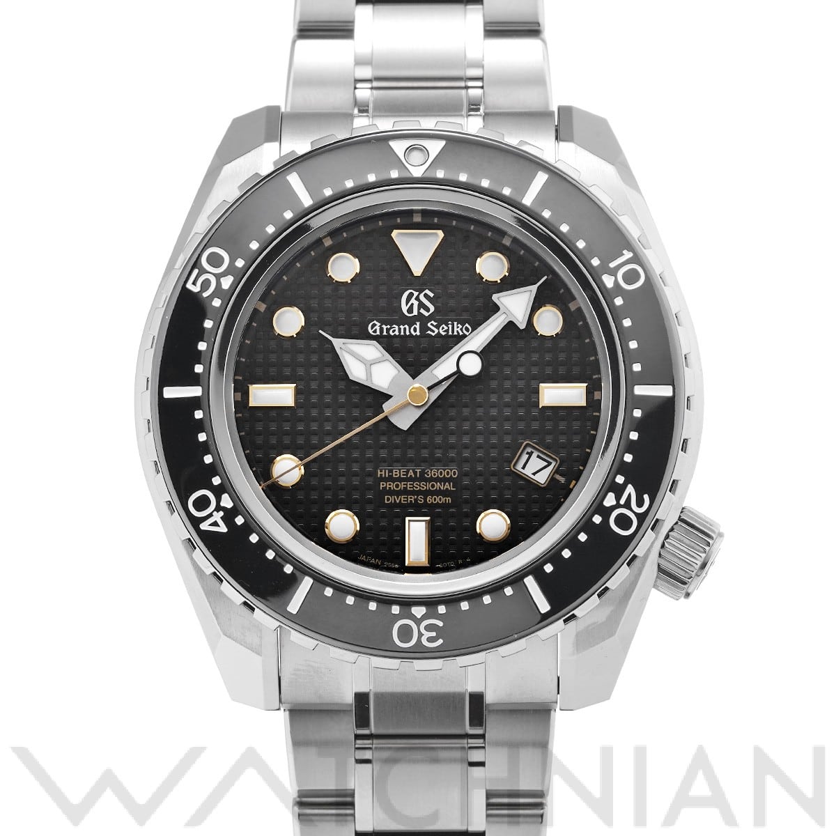 グランドセイコー メカニカル ハイビート 36000 プロフェッショナル ダイバーズ SBGH255 ブラック メンズ 時計 【中古】【wristwatch】