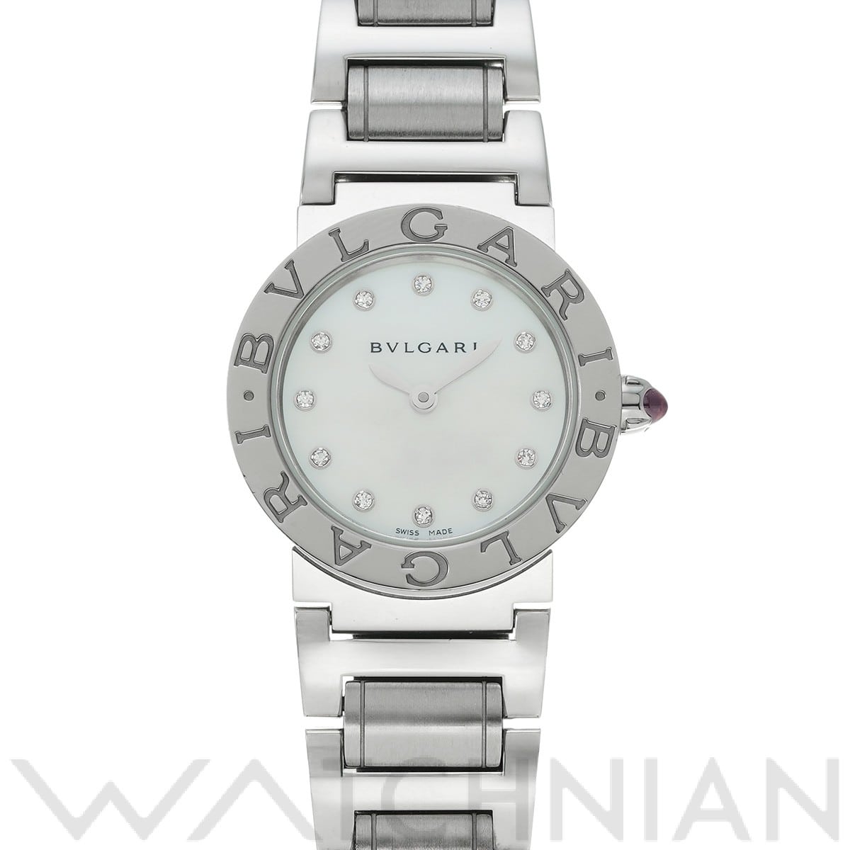 ブルガリ / BVLGARI ブルガリブルガリ BBL26S ホワイトシェル/ダイヤモンド レディース 時計 【中古】【wristwatch】