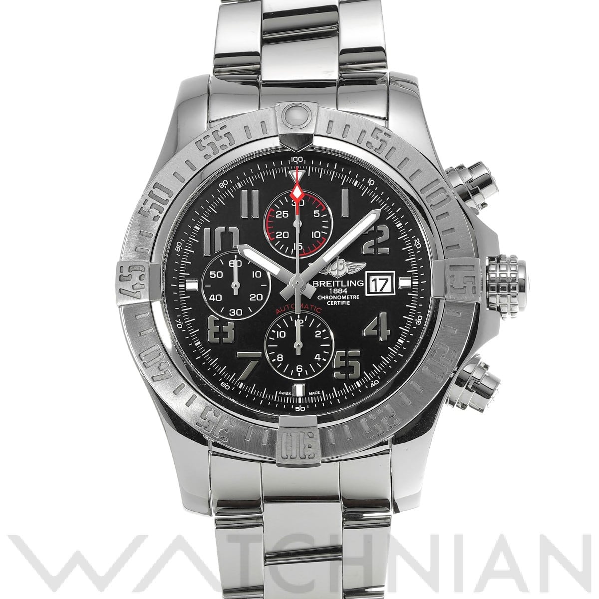 ブライトリング / BREITLING スーパーアベンジャー II A1337111/BC28 ブラック メンズ 時計 【中古】【wristwatch】