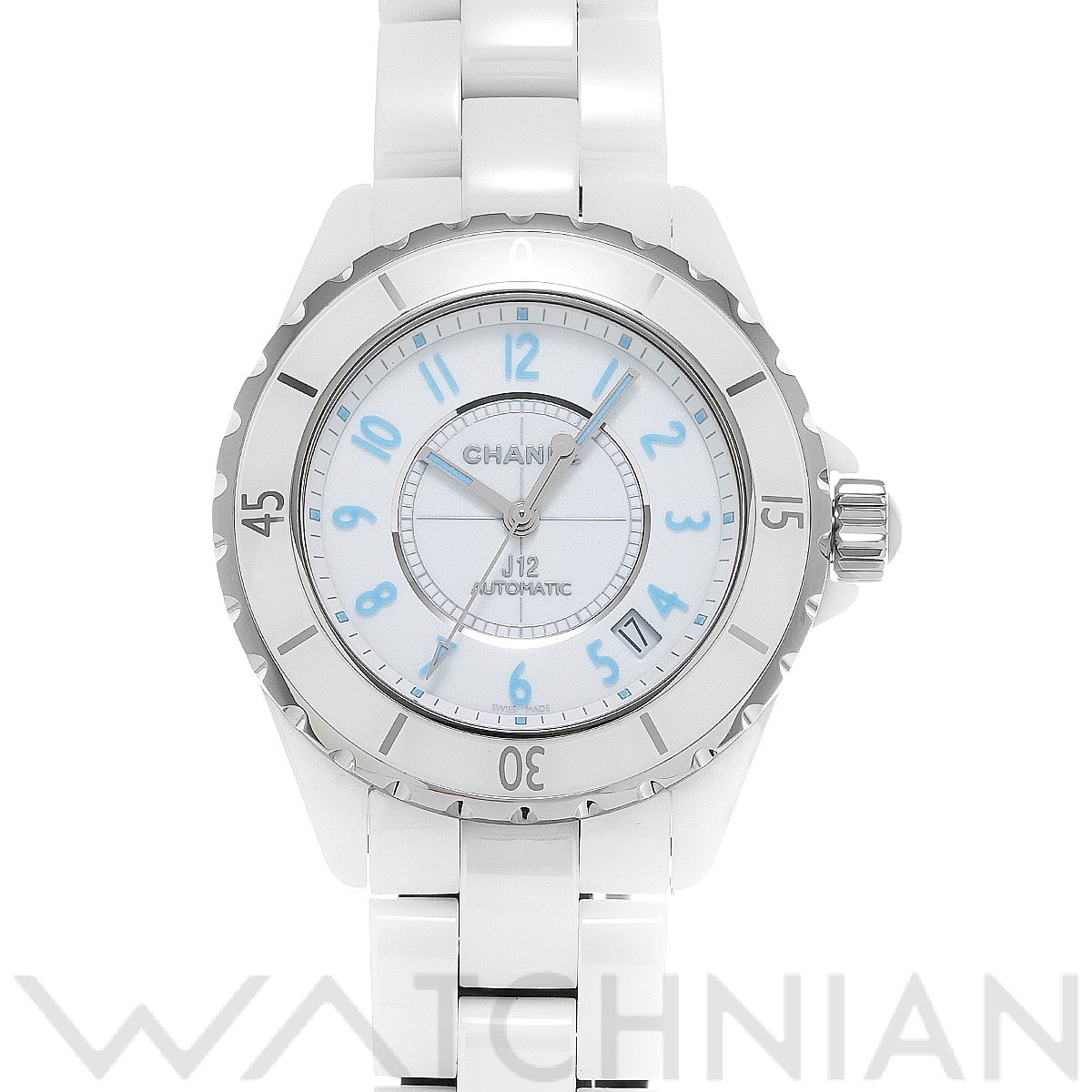 シャネル / CHANEL J12 ブルーライト 38MM H3827 ホワイト メンズ 時計 【中古】【wristwatch】