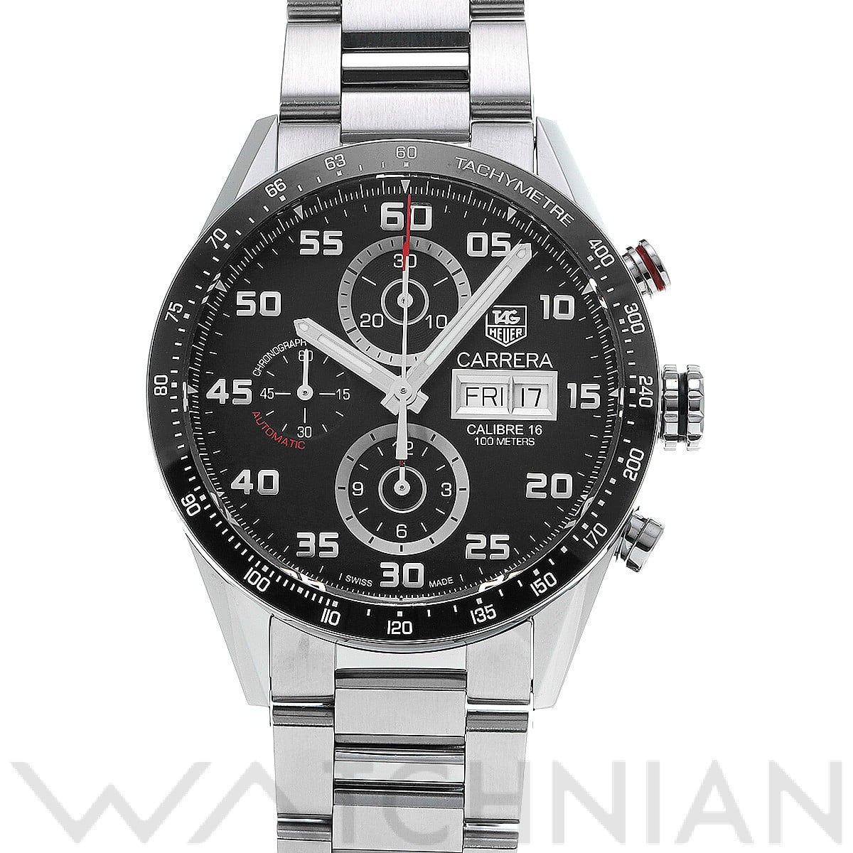 タグ ホイヤー / TAG HEUER カレラ キャリバー16 クロノグラフ デイデイト CV2A1R.BA0799 ブラック メンズ 時計 【中古】【wristwatch】