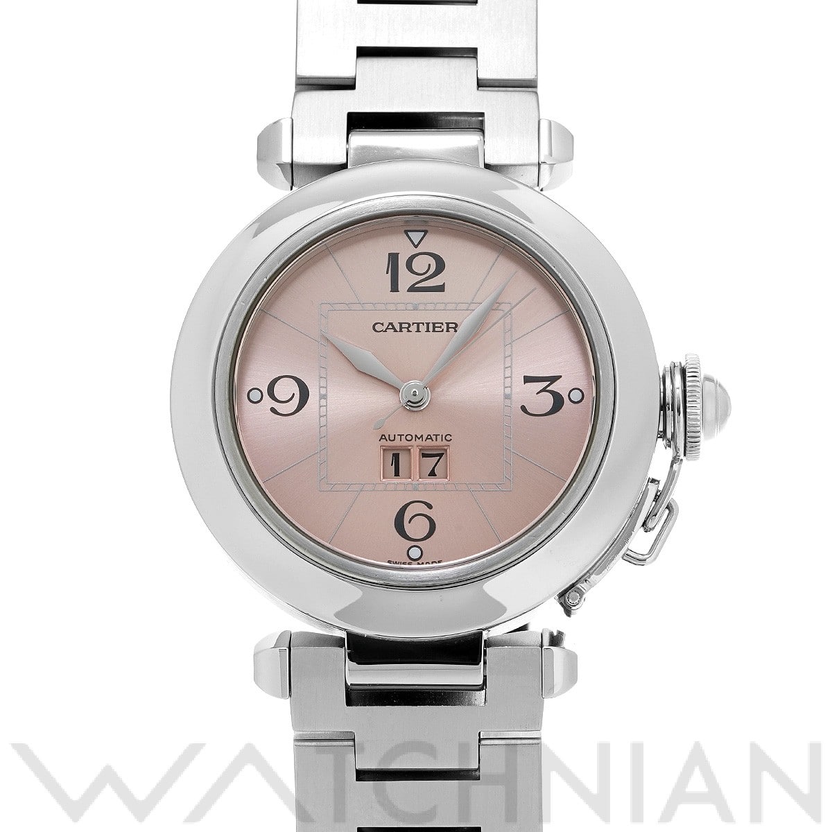 カルティエ / CARTIER パシャC ビッグデイト W31058M7 ピンク ユニセックス 時計 【中古】【wristwatch】