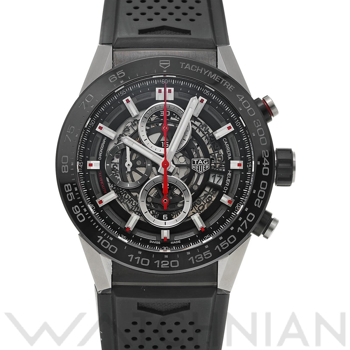 タグ ホイヤー / TAG HEUER カレラ キャリバーホイヤー01 クロノグラフ CAR2A1Z.FT6044 ブラック メンズ 時計 【中古】【wristwatch】