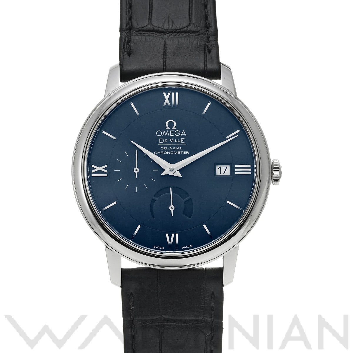 オメガ / OMEGA デ・ヴィル プレステージ コーアクシャル パワーリザーブ 424.13.40.21.03.001 ブルー メンズ 時計 【中古】【wristwatch】