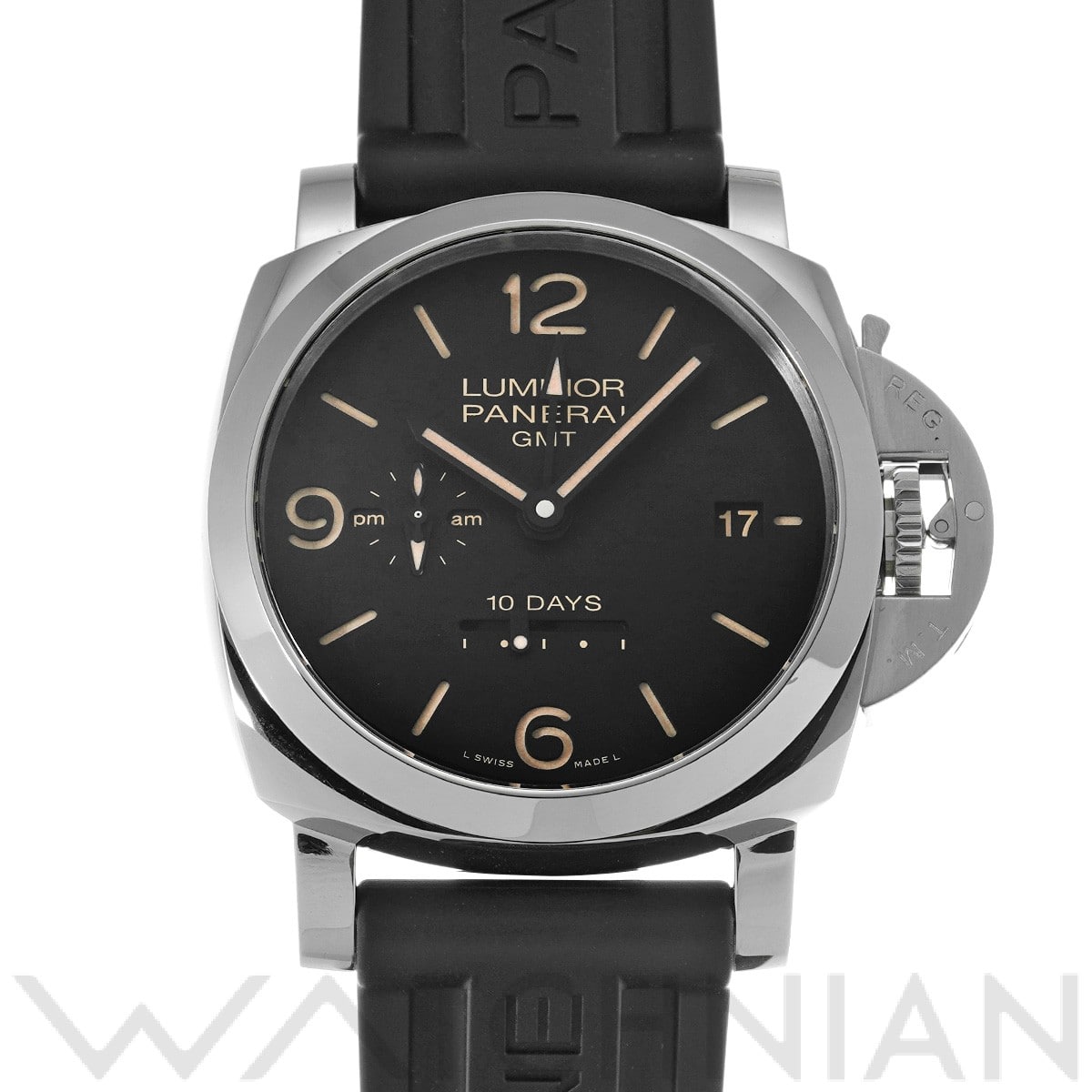 パネライ / PANERAI ルミノール 1950 10デイズ GMT PAM00533 ブラック メンズ 時計 【中古】【wristwatch】