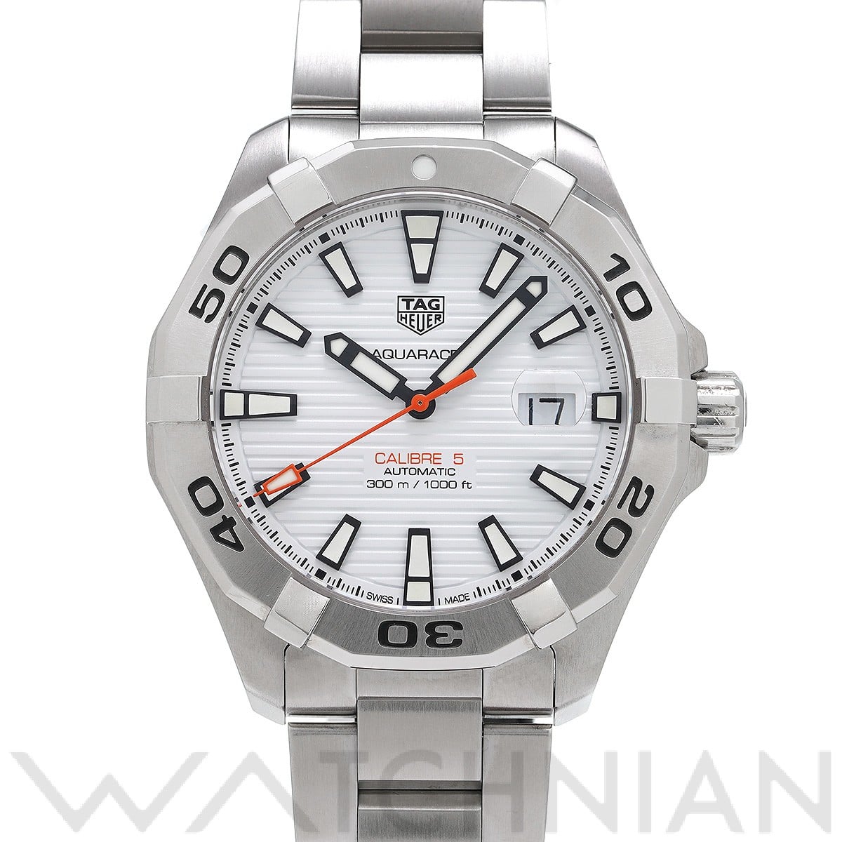 タグ ホイヤー / TAG HEUER アクアレーサー キャリバー5 WAY2013.BA0927 ホワイト メンズ 時計 【中古】【wristwatch】