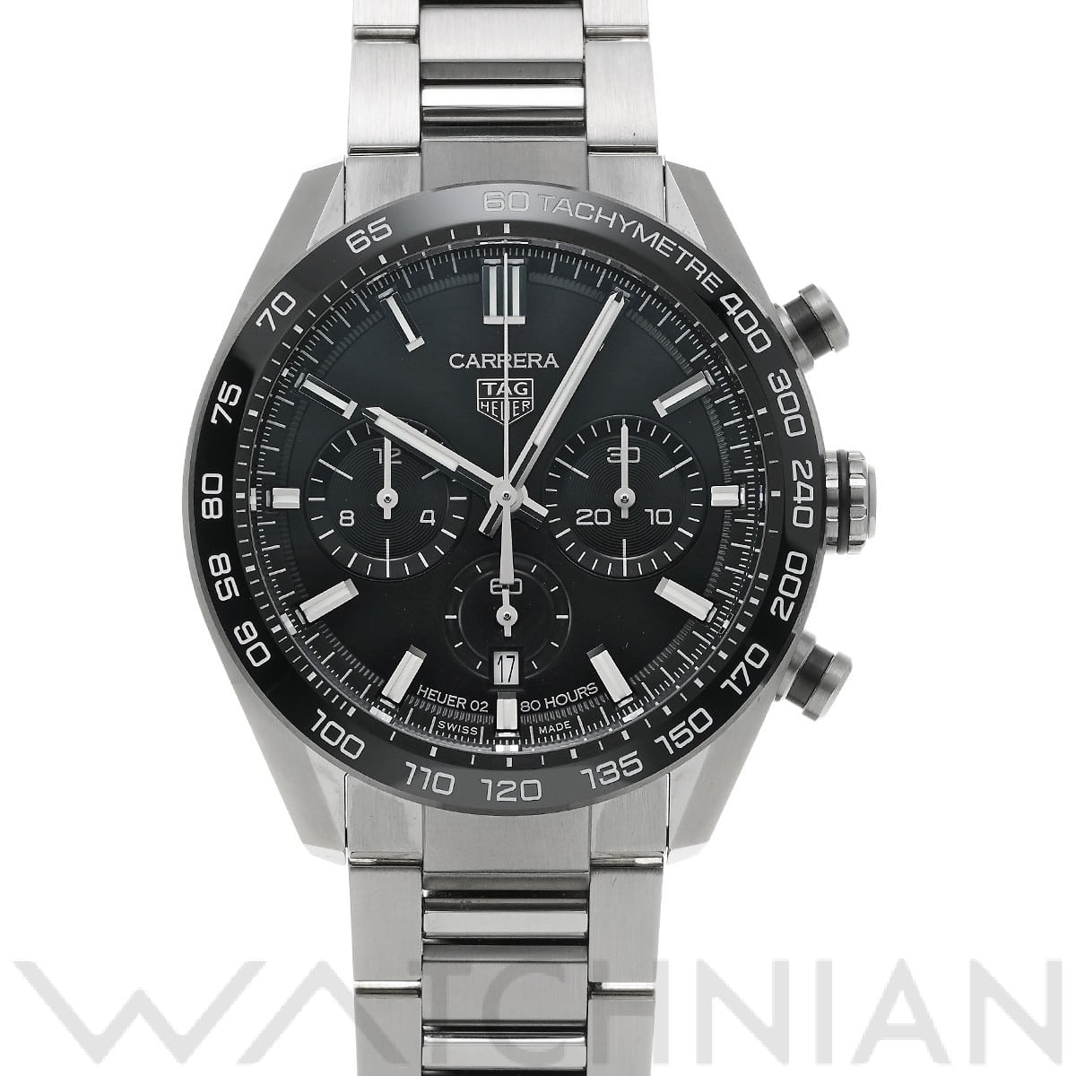 タグ ホイヤー / TAG HEUER カレラ キャリバーホイヤー02 スポーツ クロノグラフ CBN2A1B.BA0643 ブラック メンズ 時計 【未使用】【wristwatch】