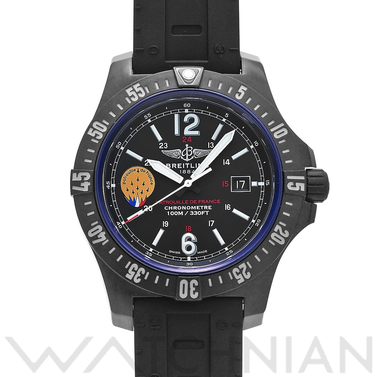 ブライトリング コルト スカイレーサー パトルーユ ド フランス X74320B8/BG40 ブラック メンズ 時計 【中古】【wristwatch】