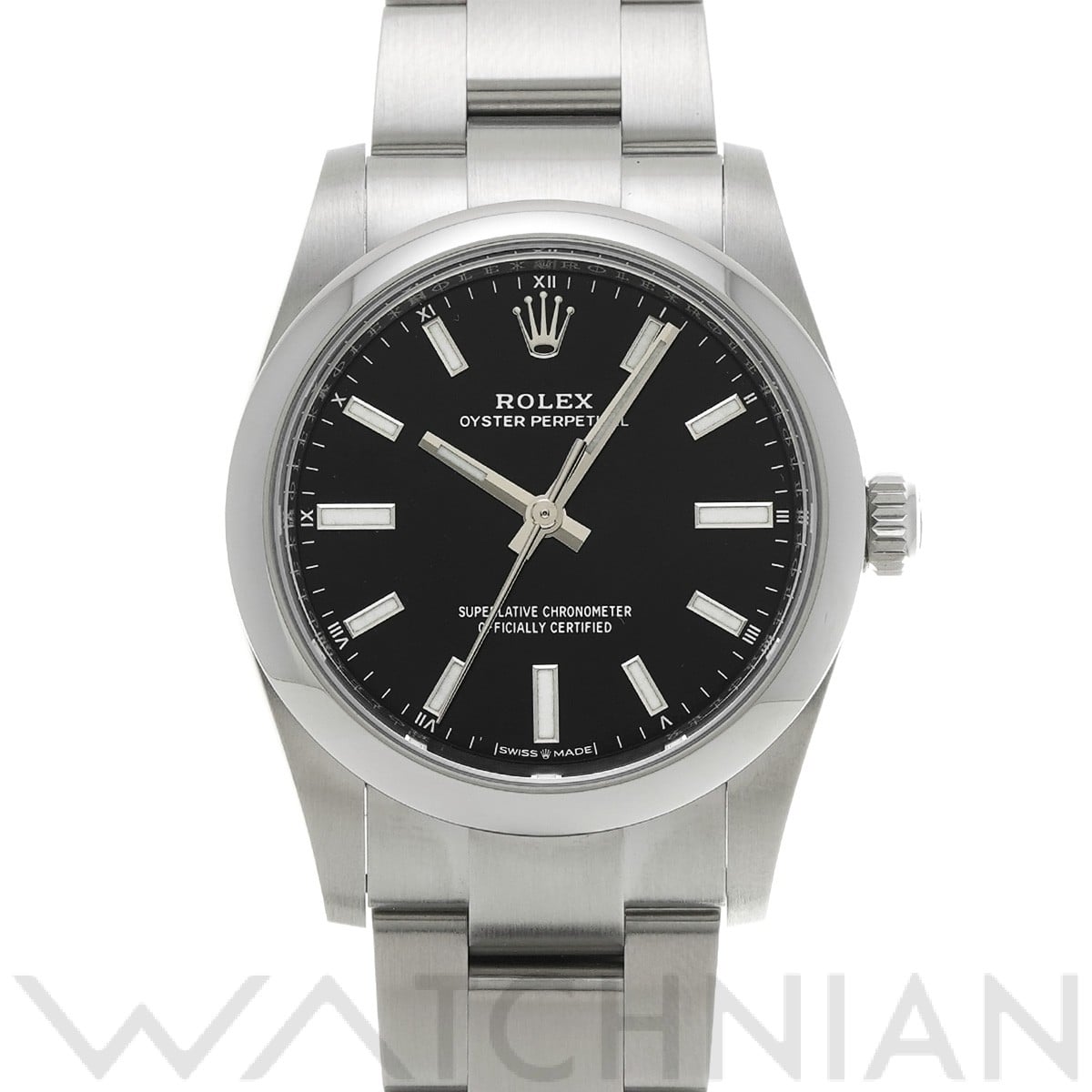 ロレックス オイスターパーペチュアル 34 124200 ブライトブラック ユニセックス 時計 【中古】【wristwatch】