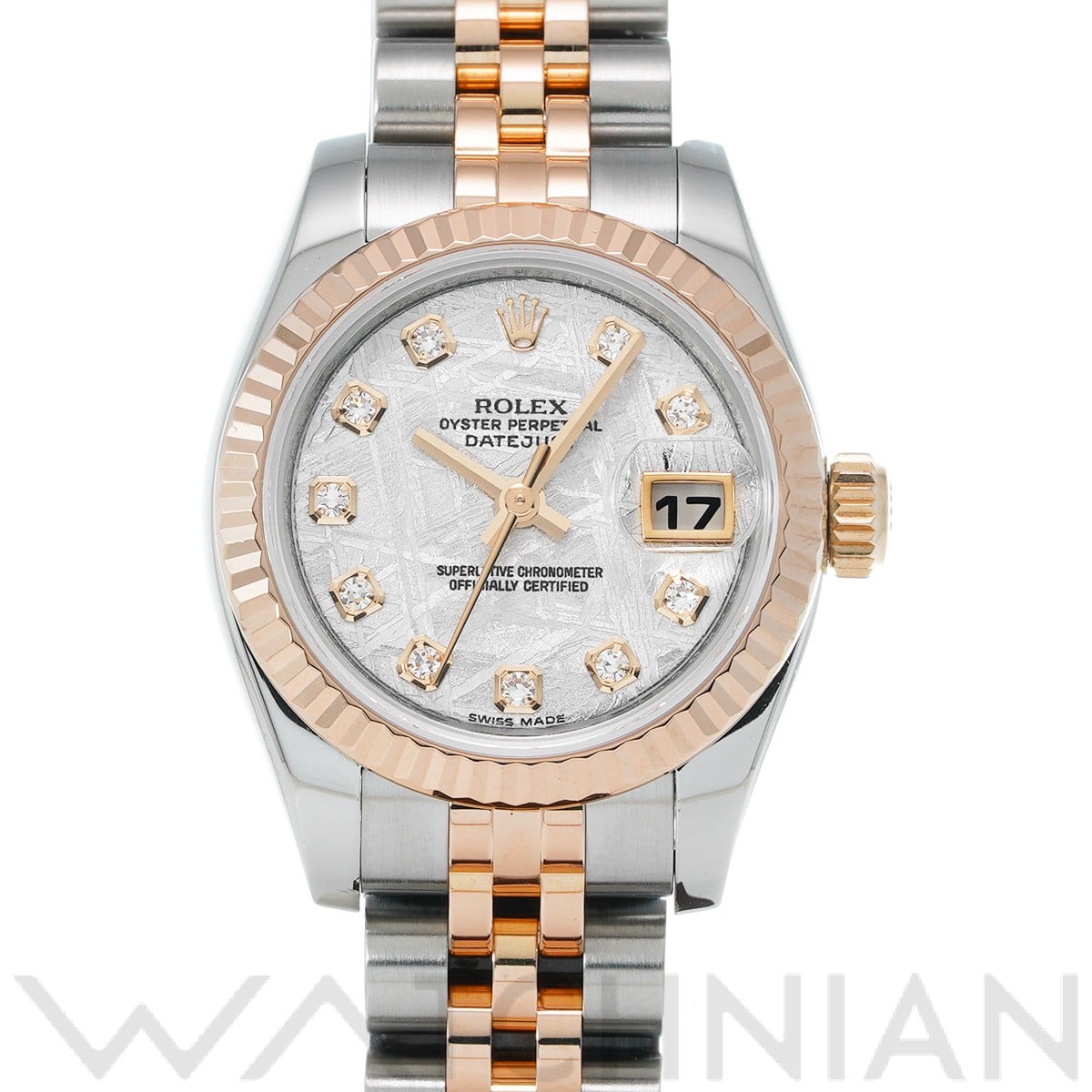 ロレックス デイトジャスト 179171G メテオライト/ダイヤモンド レディース 時計 【中古】【wristwatch】