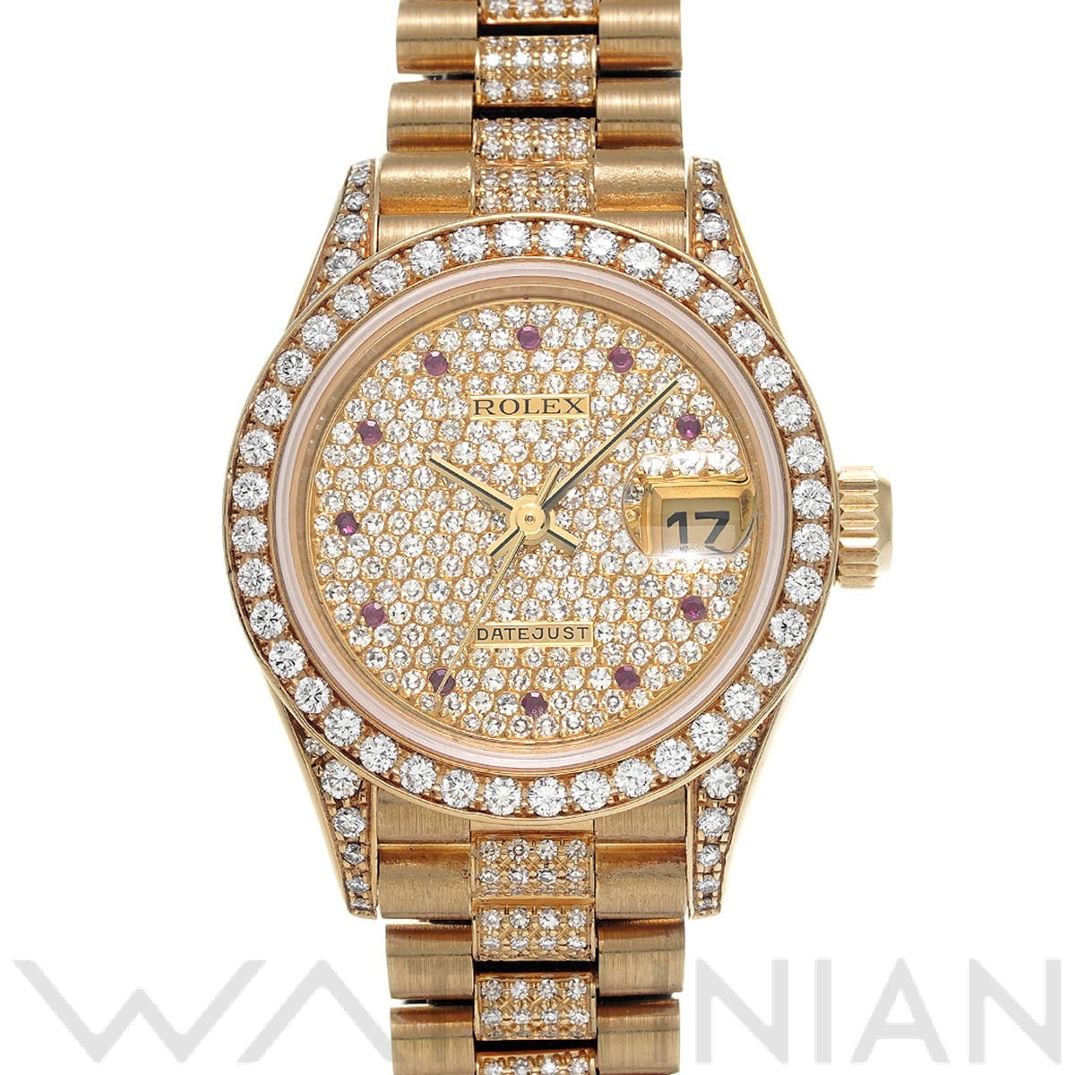 ロレックス / ROLEX デイトジャスト 69158ZR パヴェダイヤモンド/ルビー レディース 時計 【中古】【wristwatch】