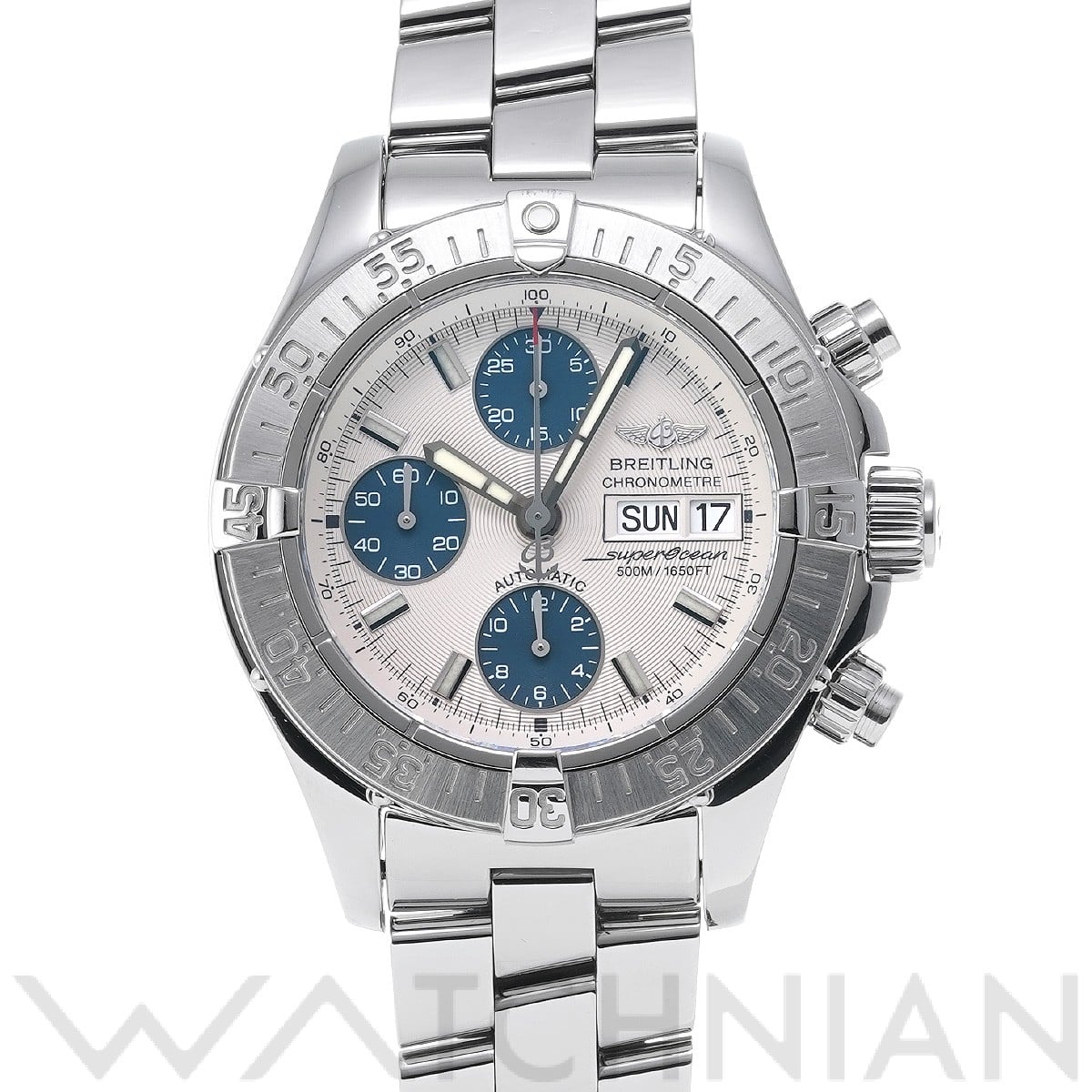 ブライトリング / BREITLING クロノ スーパーオーシャン A111G49PRS シルバー/ブルー メンズ 時計 【中古】【wristwatch】