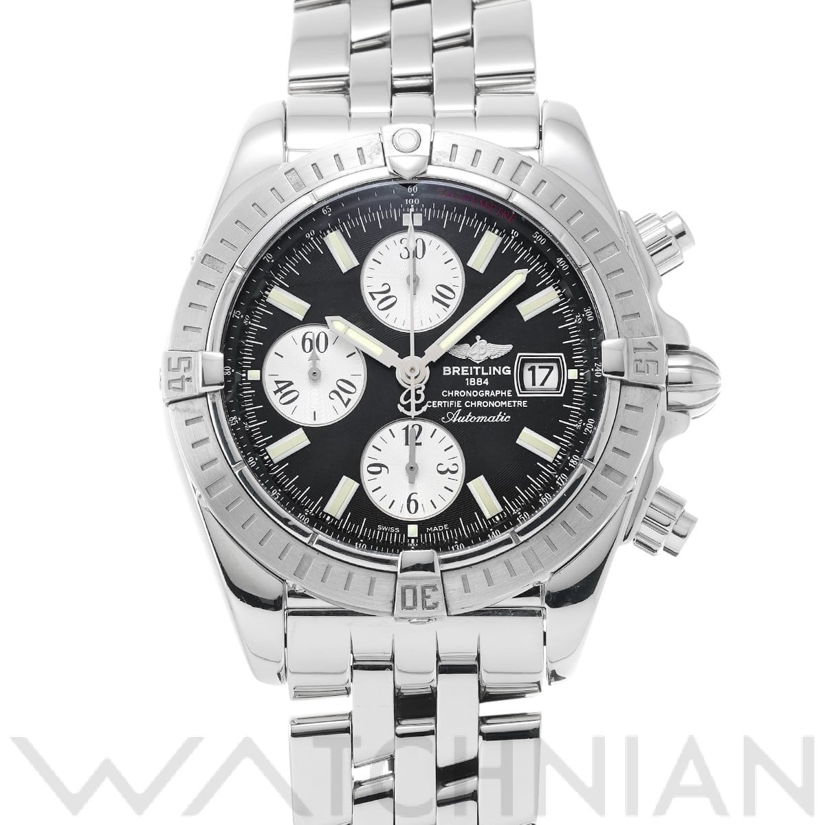 ブライトリング / BREITLING クロノマット エボリューション A156B19PA ブラック/シルバー メンズ 時計 【中古】【wristwatch】