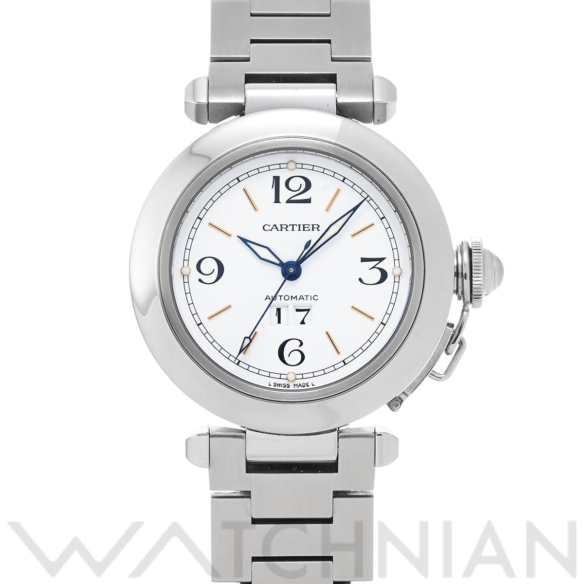 カルティエ パシャC W31044M7 ホワイト ユニセックス 時計 【中古】【wristwatch】