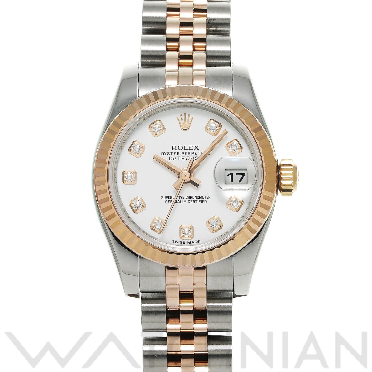 ロレックス レディ デイトジャスト 26 179171G ホワイト/ダイヤモンド レディース 時計 【中古】【wristwatch】