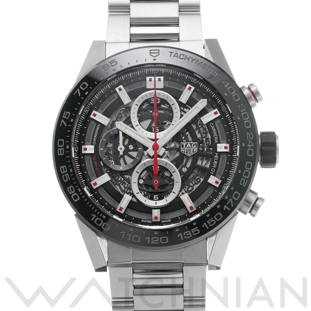 タグ ホイヤー / TAG HEUER カレラ キャリバーホイヤー01 クロノグラフ CAR2A1W.BA0703 ブラック メンズ 時計 【中古】【wristwatch】