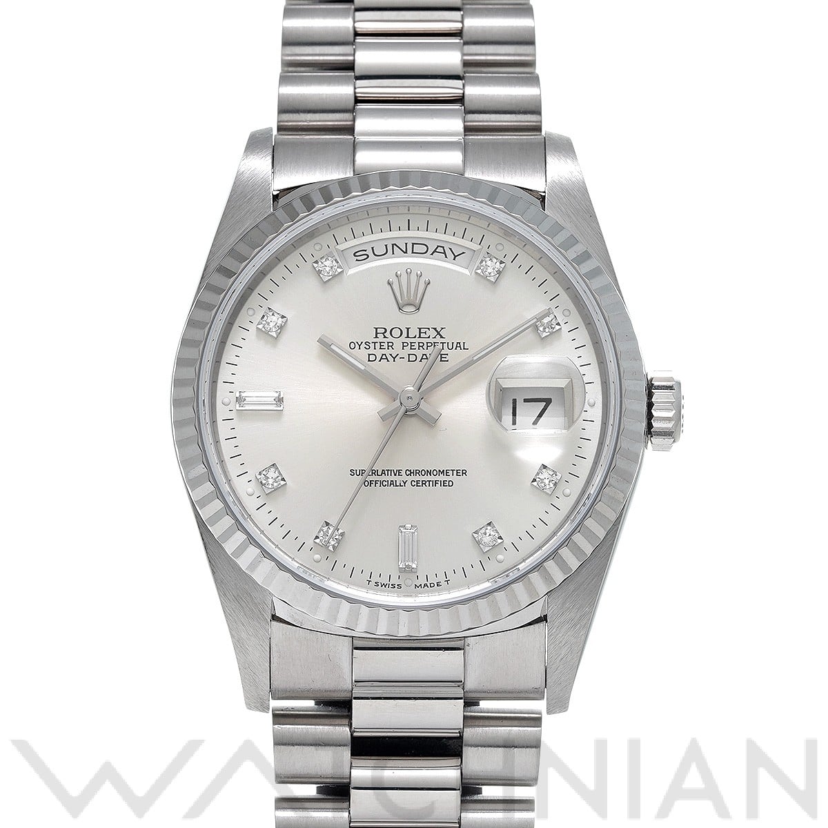 ロレックス デイデイト 18239A シルバー/ダイヤモンド メンズ 時計 【中古】【wristwatch】