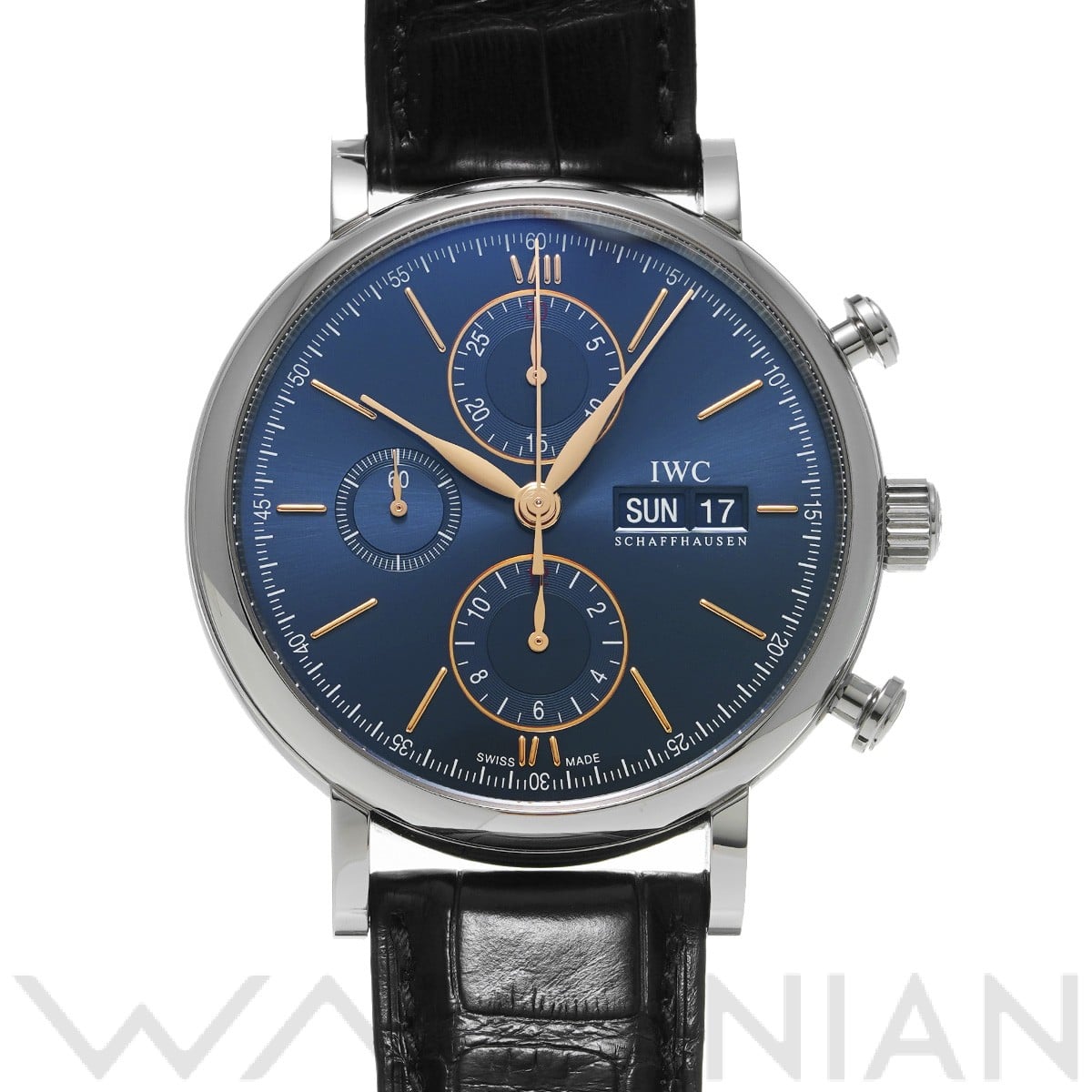 IWC ポートフィノ クロノグラフ IW391036 ブルー メンズ 時計 【中古】【wristwatch】