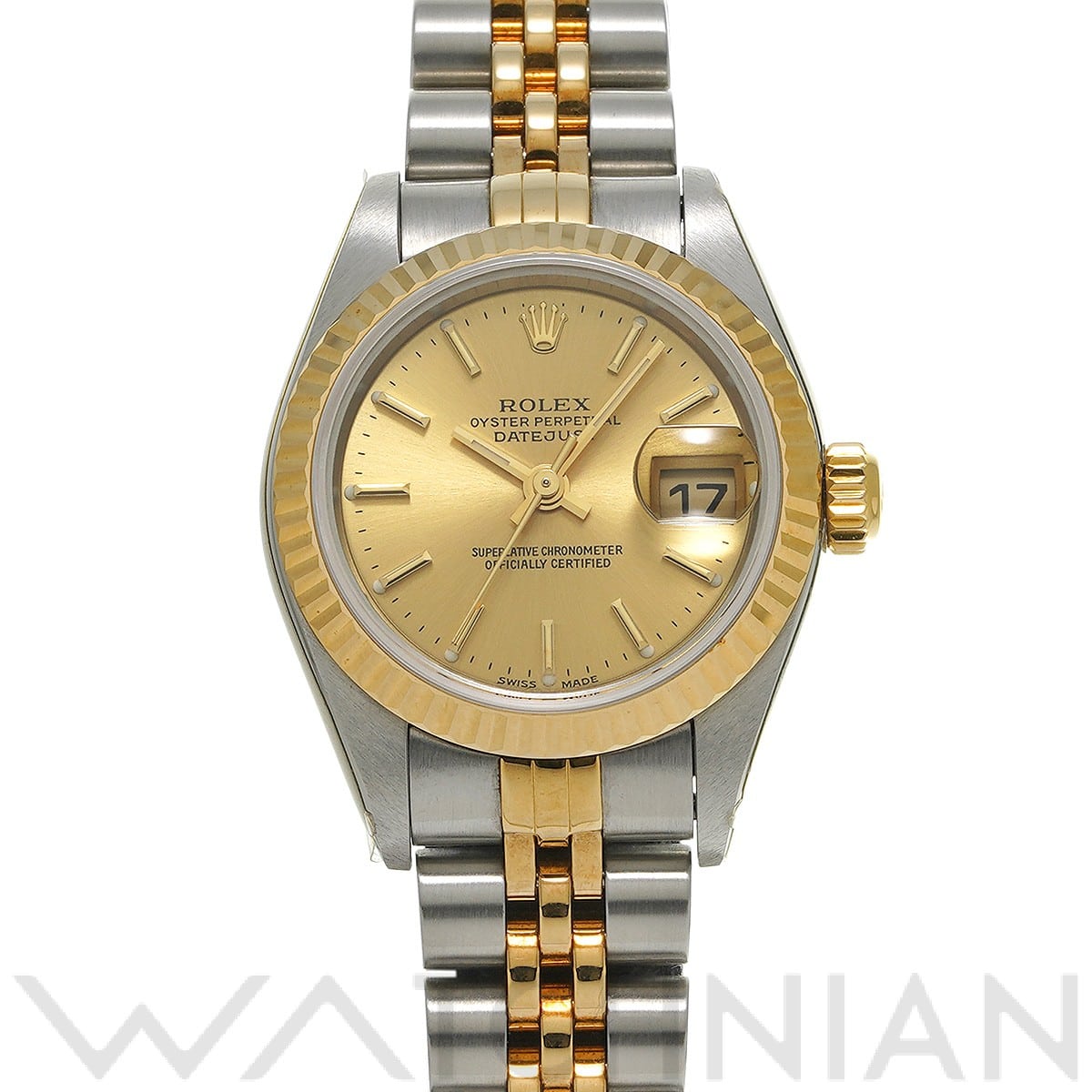 ロレックス デイトジャスト 79173 シャンパン レディース 時計 【中古】【wristwatch】