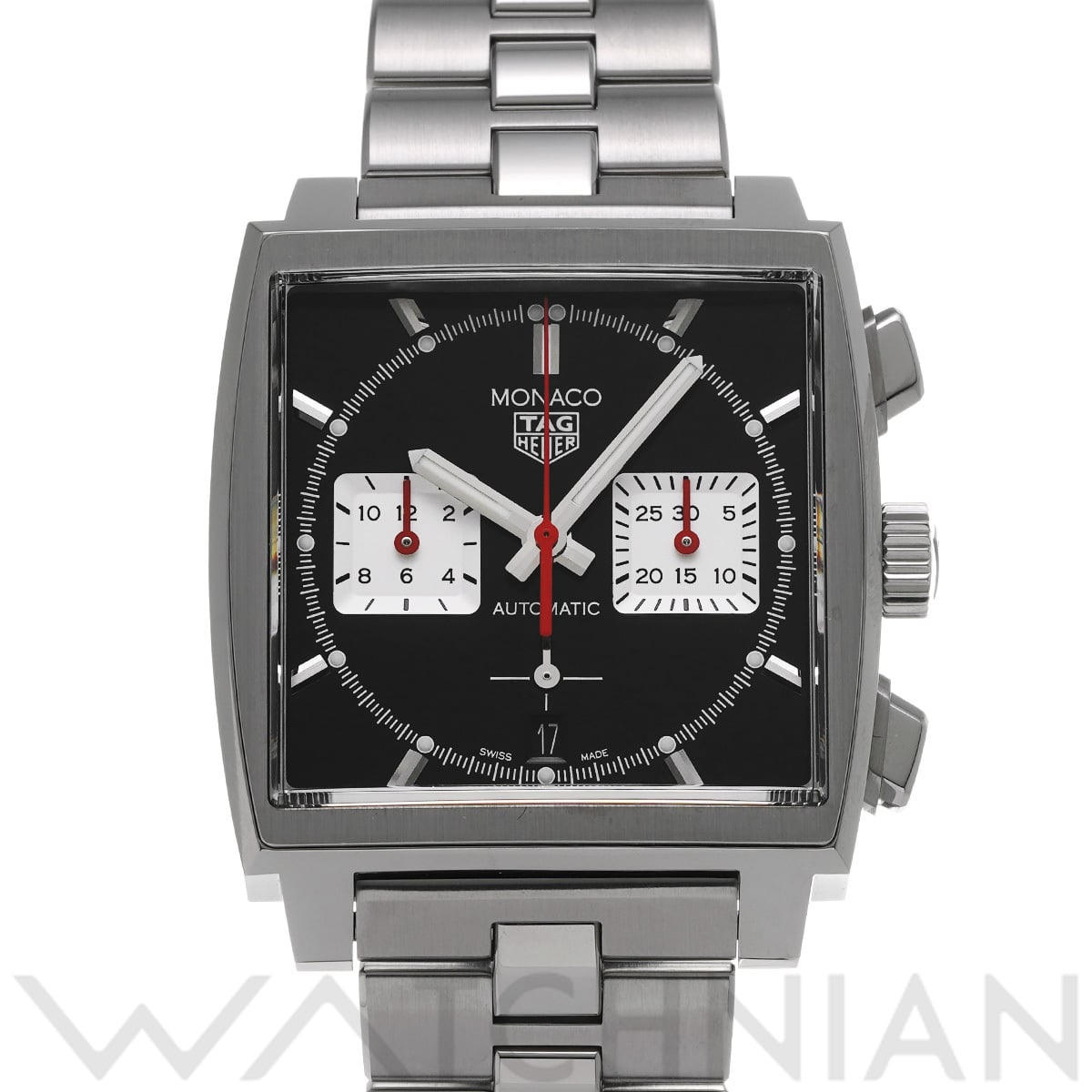 タグ ホイヤー モナコ キャリバーホイヤー02 クロノグラフ CBL2113.BA0644 ブラック/シルバー メンズ 時計 【中古】【wristwatch】