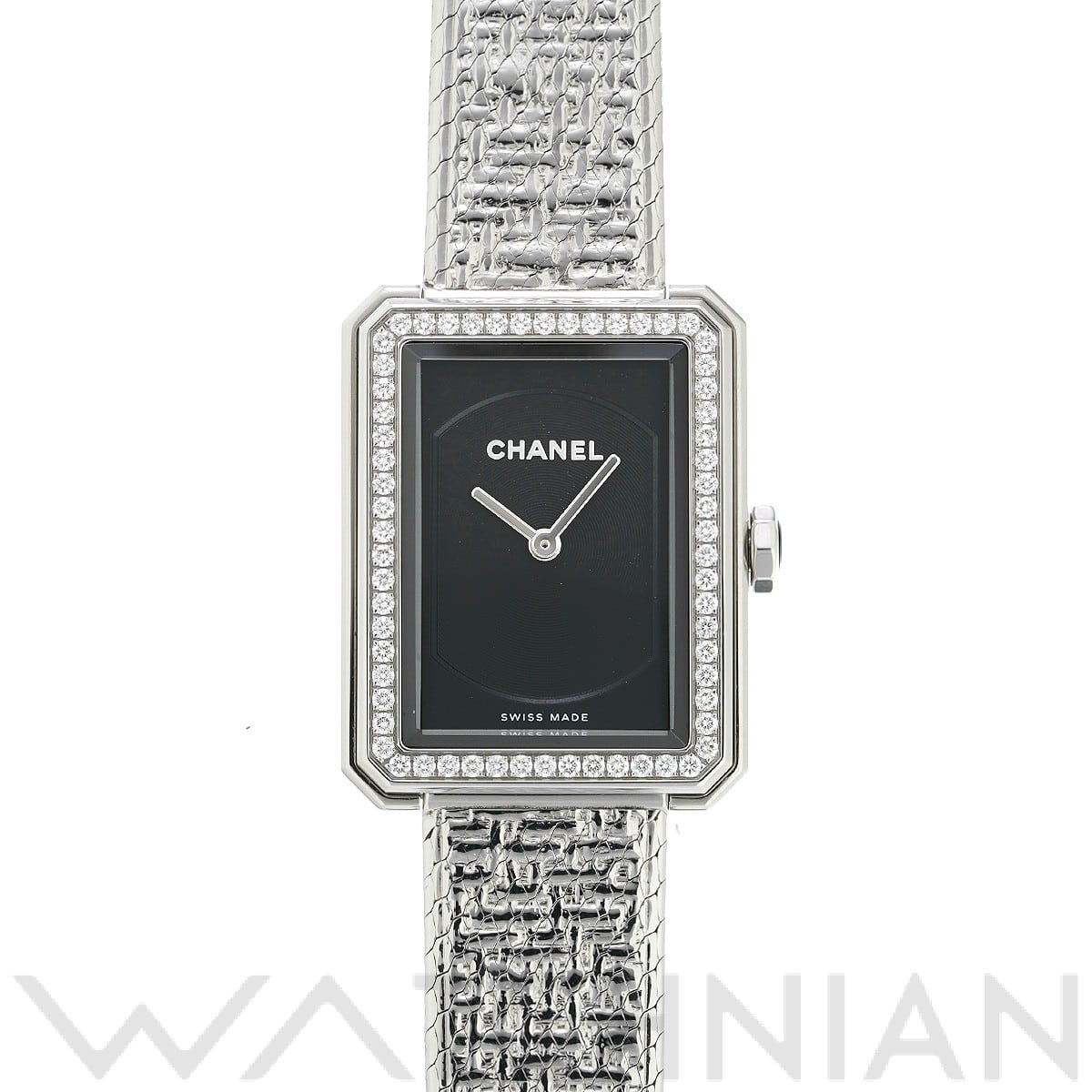 シャネル ボーイフレンド ツイード H4877 ブラック レディース 時計 【中古】【wristwatch】