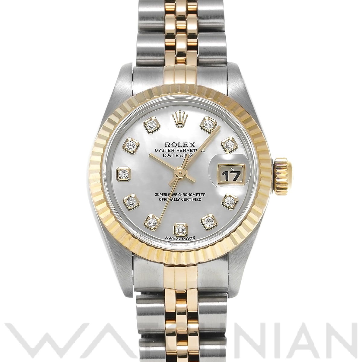 ロレックス / ROLEX デイトジャスト 69173NG ホワイトシェル/ダイヤモンド レディース 時計 【中古】【wristwatch】