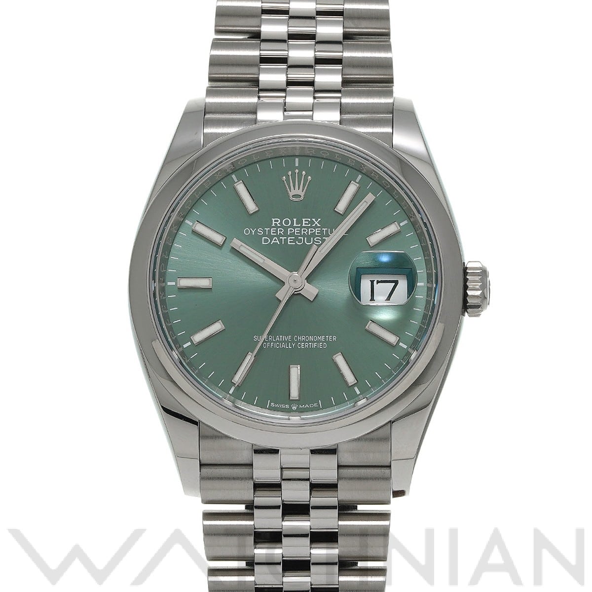 ロレックス デイトジャスト 36 126200 ミントグリーン メンズ 時計 【中古】【wristwatch】