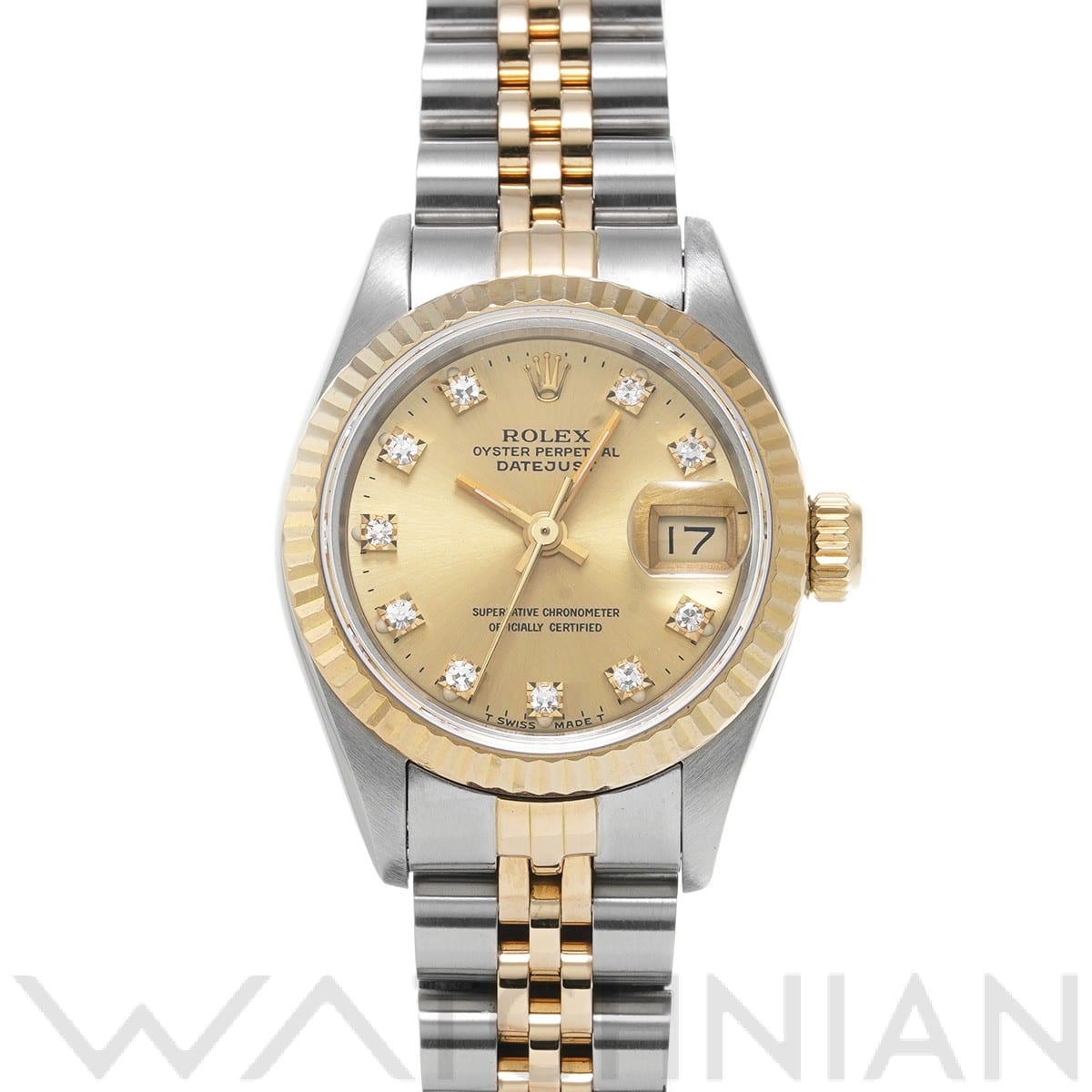 ロレックス デイトジャスト 69173G シャンパン/ダイヤモンド レディース 時計 【中古】【wristwatch】