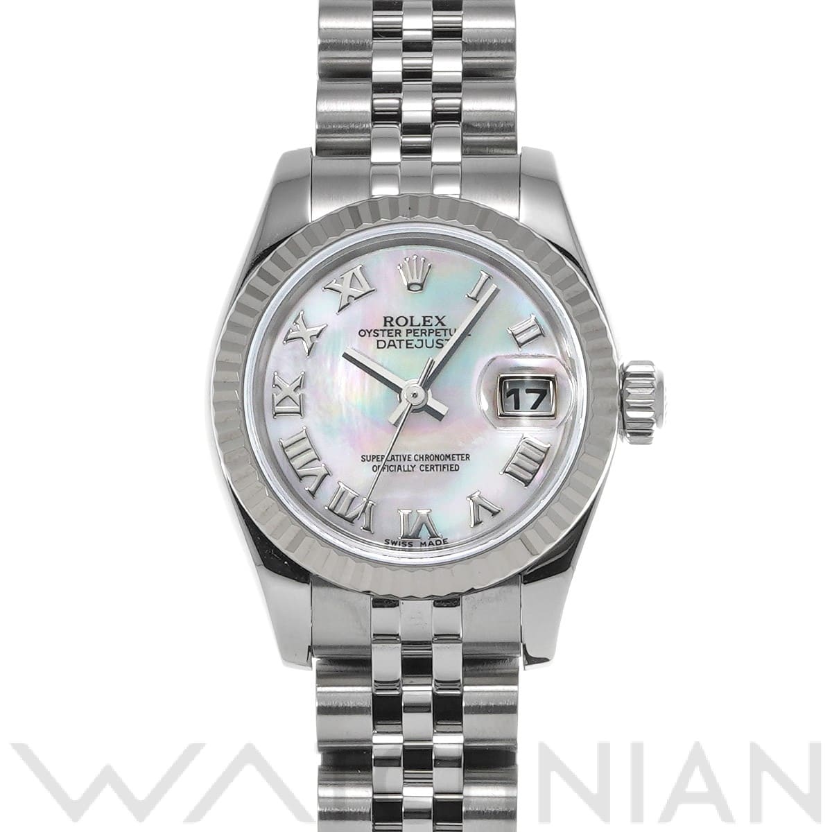 ロレックス レディ デイトジャスト 26 179174NR ホワイトシェル レディース 時計 【中古】【wristwatch】