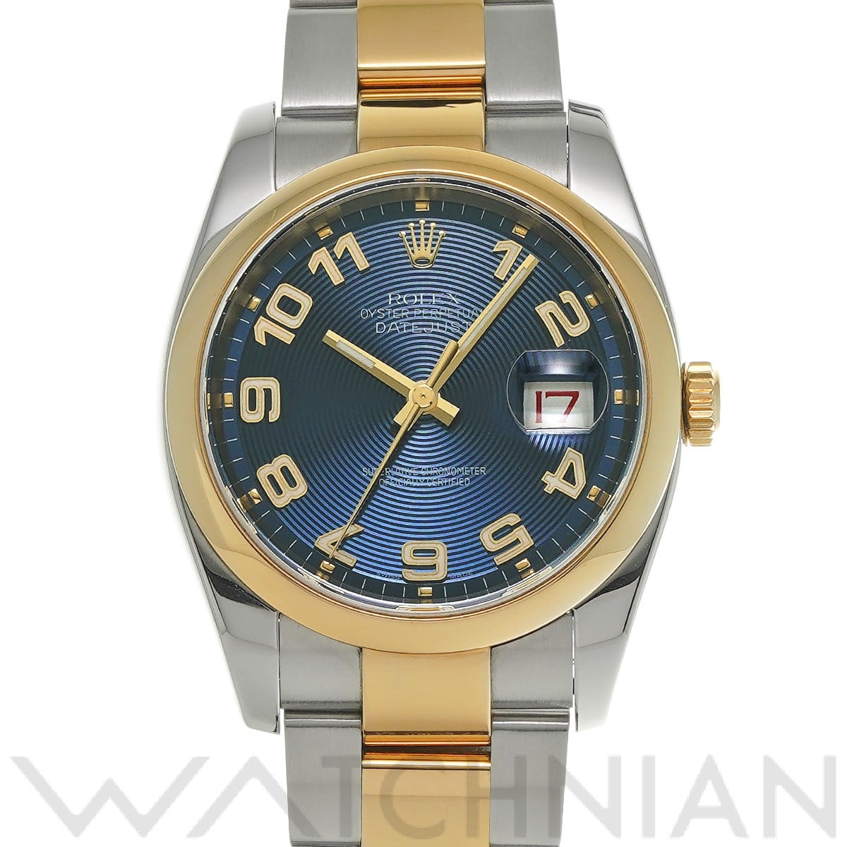 ロレックス デイトジャスト 36 116203 ブルー/コンセントリック メンズ 時計 【中古】【wristwatch】