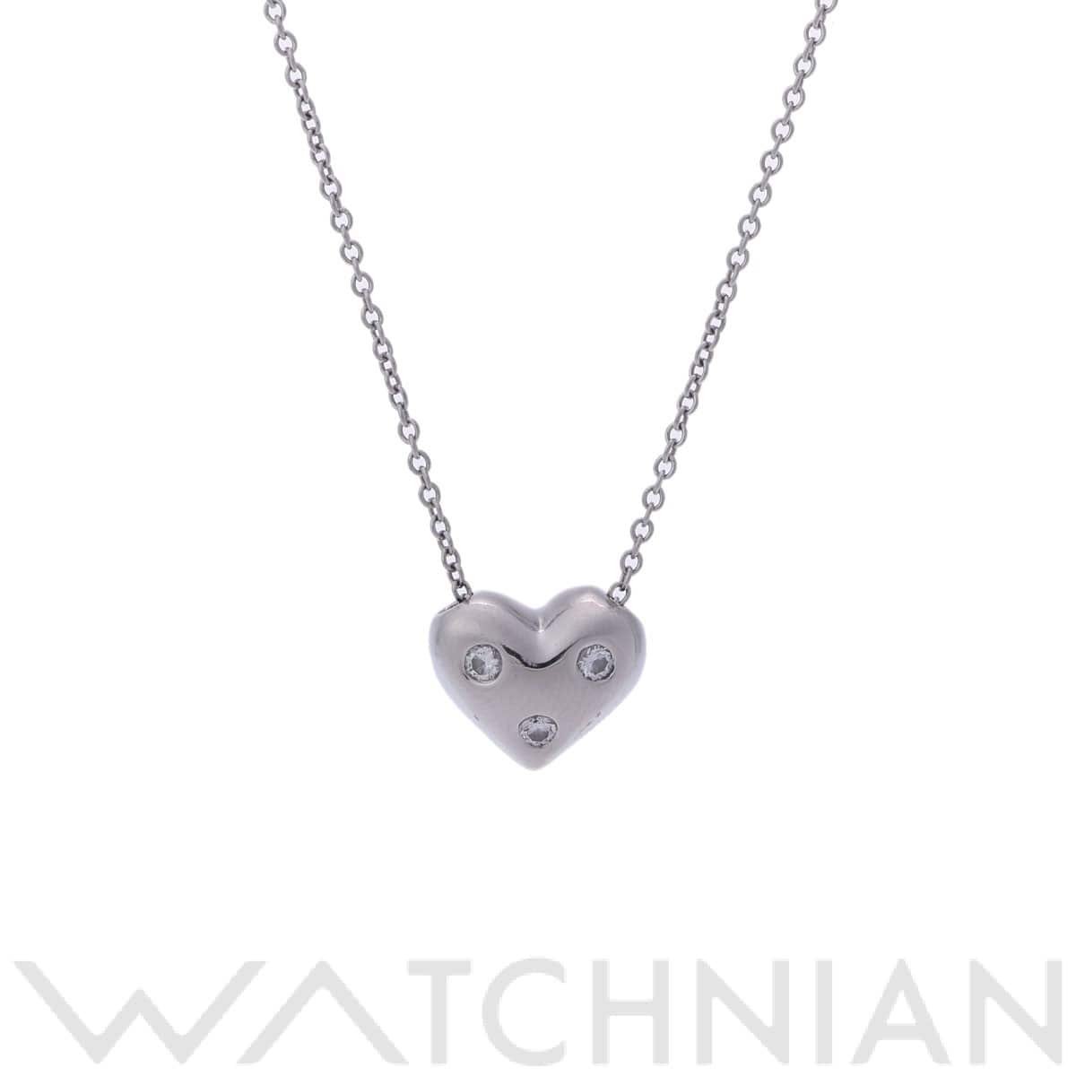ティファニー ドッツハート ネックレス 3PD シルバー Pt950プラチナ レディース ジュエリー 【中古】【jewelry】