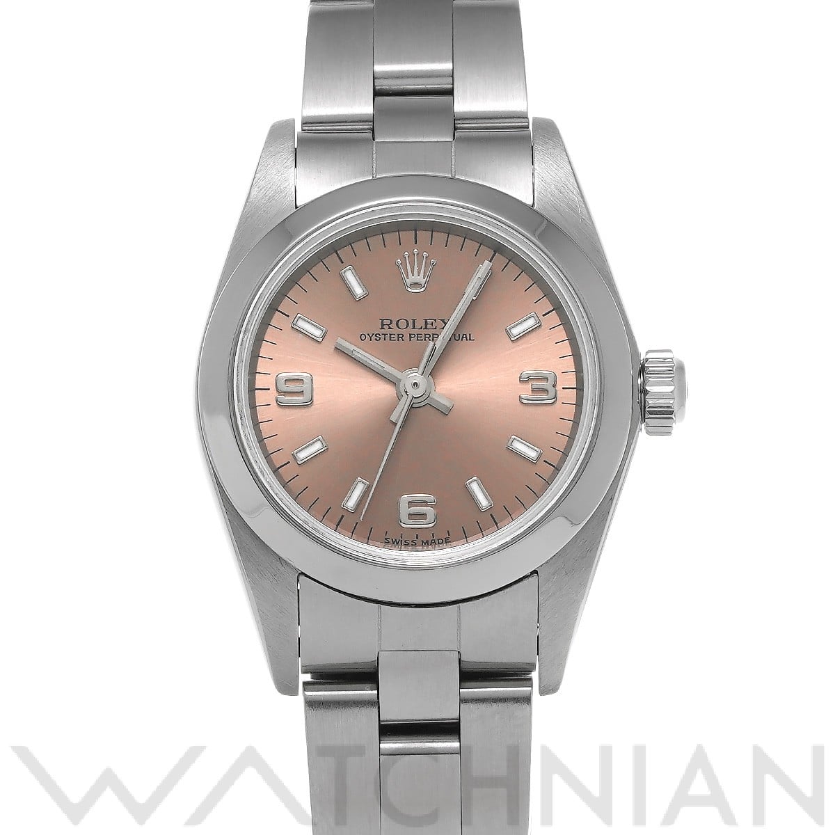 ロレックス オイスターパーペチュアル 76080 ピンク レディース 時計 【中古】【wristwatch】