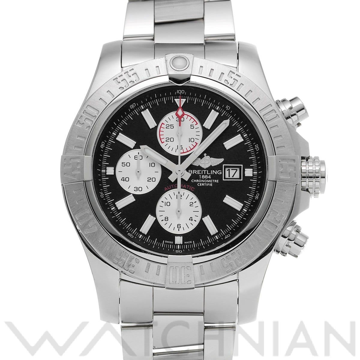 ブライトリング / BREITLING スーパーアベンジャー II A1337111/BC28 ブラック メンズ 時計 【中古】【wristwatch】