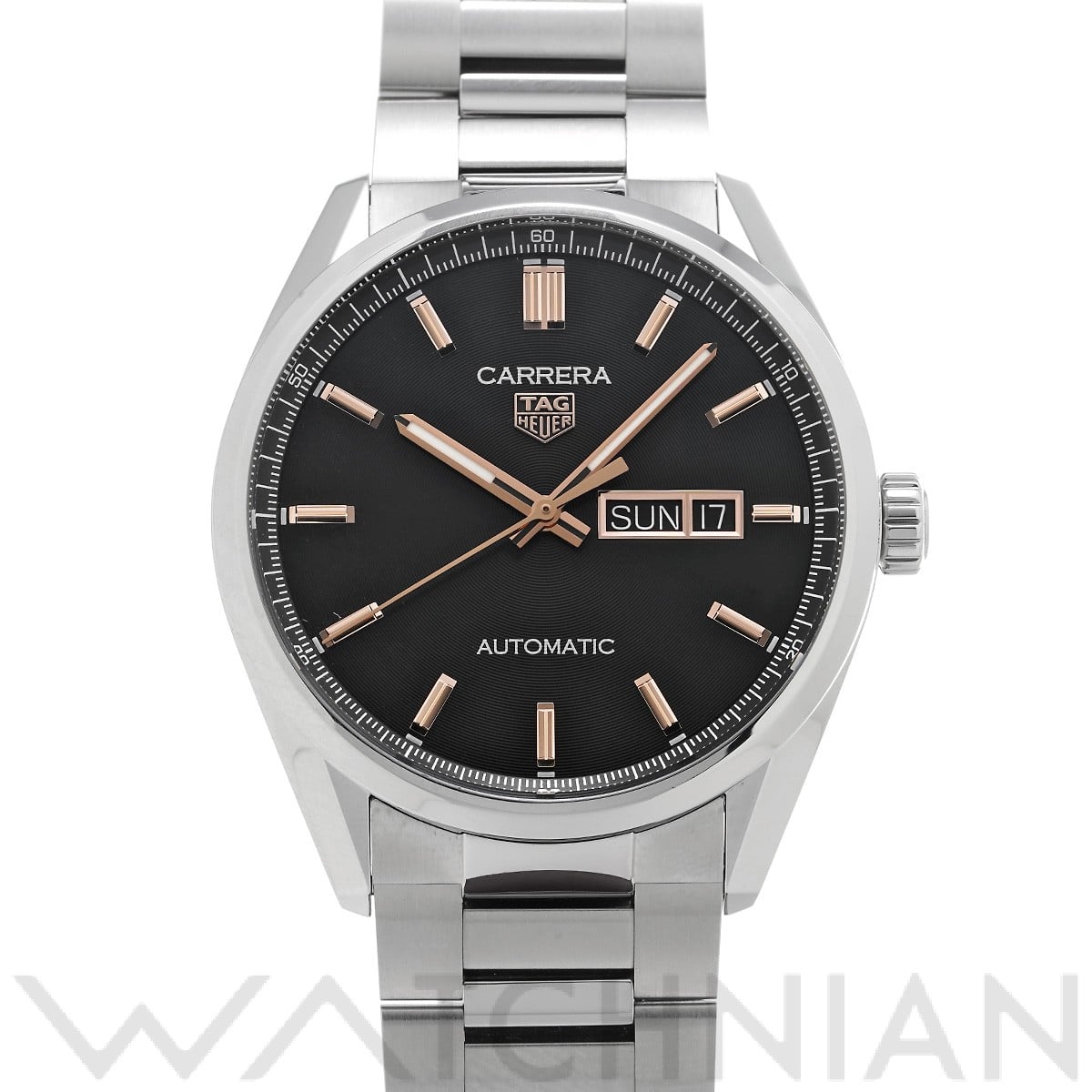 タグ ホイヤー / TAG HEUER カレラ キャリバー5 デイデイト WBN2013.BA0640 ブラック メンズ 時計 【中古】【wristwatch】