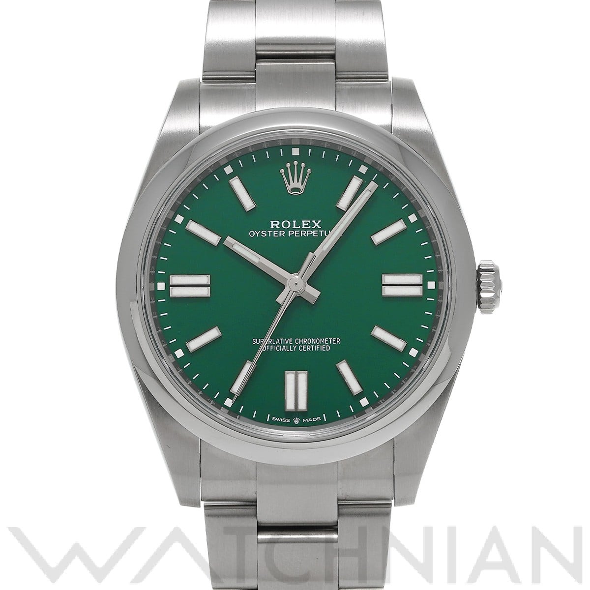 ロレックス オイスターパーペチュアル 41 124300 グリーン メンズ 時計 【中古】【wristwatch】