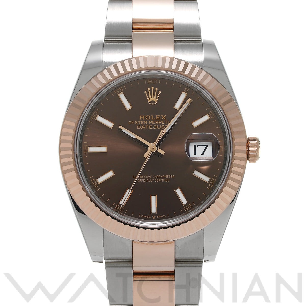 ロレックス デイトジャスト 41 126331 チョコレート メンズ 時計 【中古】【wristwatch】