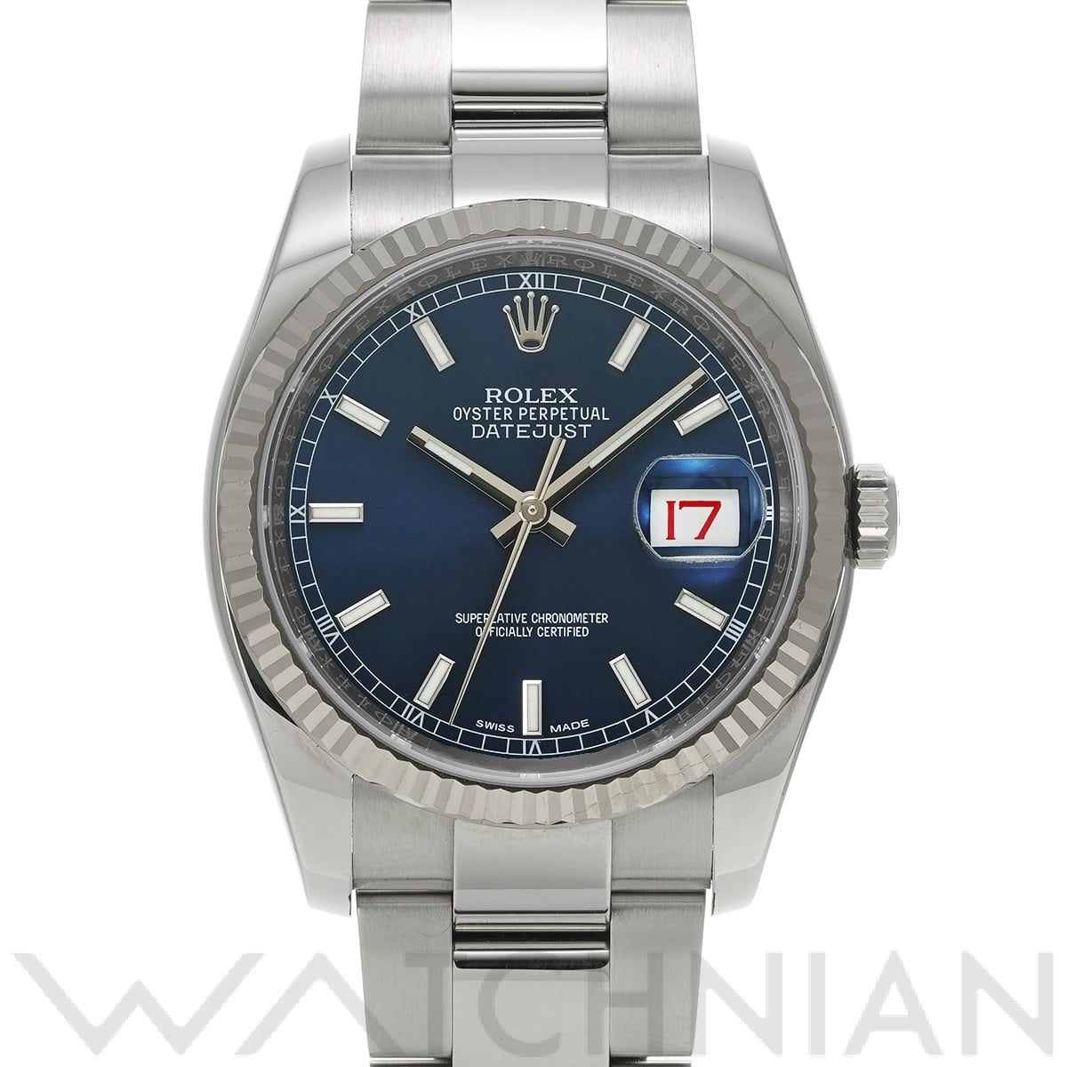 ロレックス デイトジャスト 36 116234 ブルー メンズ 時計 【中古】【wristwatch】