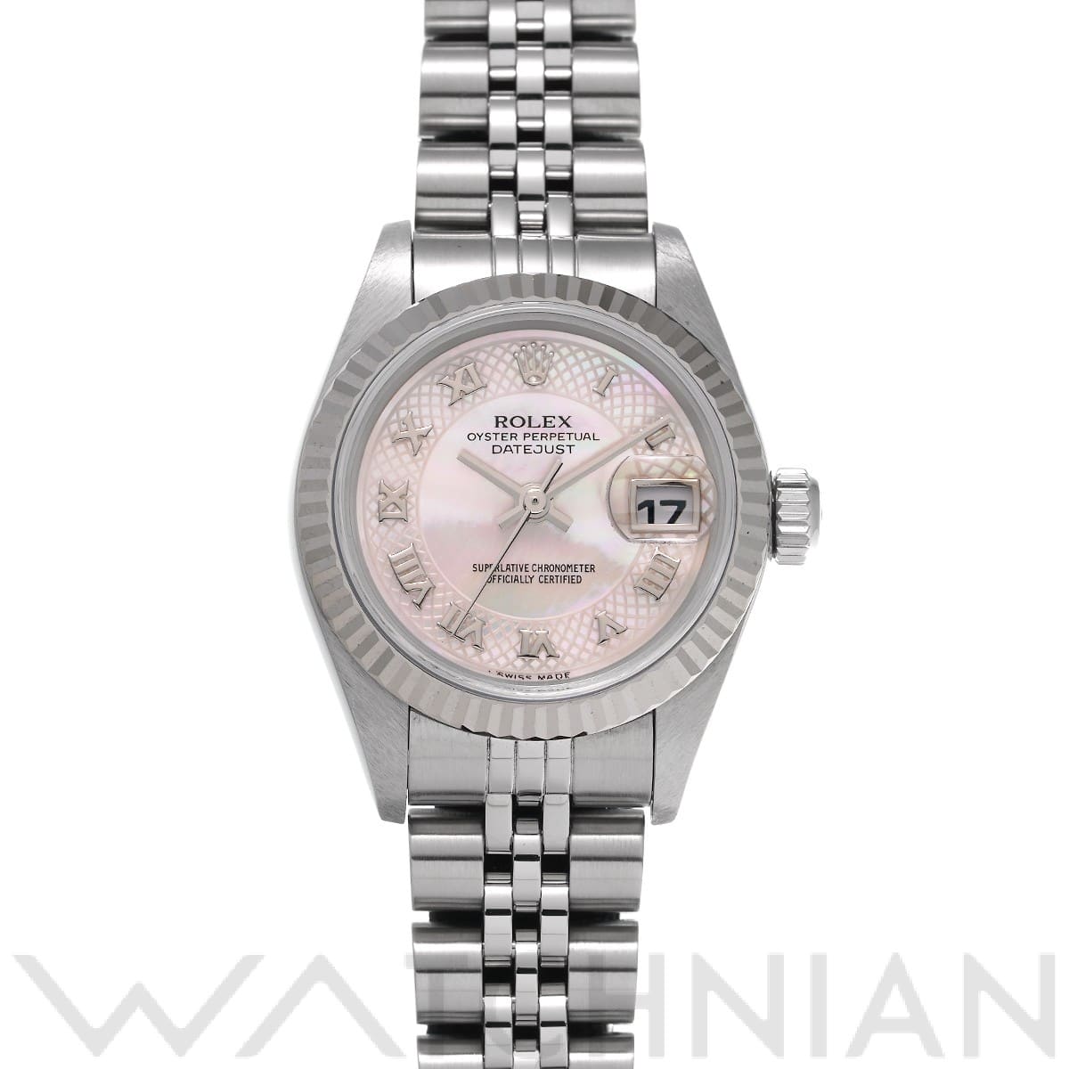 ロレックス / ROLEX デイトジャスト 69174NRD ピンクシェル レディース 時計 【中古】【wristwatch】