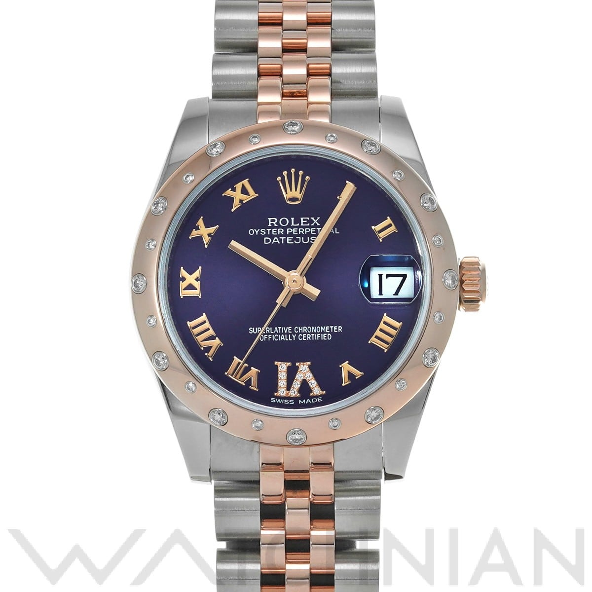 ロレックス デイトジャスト 31 178341 パープル/ダイヤモンド ユニセックス 時計 【中古】【wristwatch】