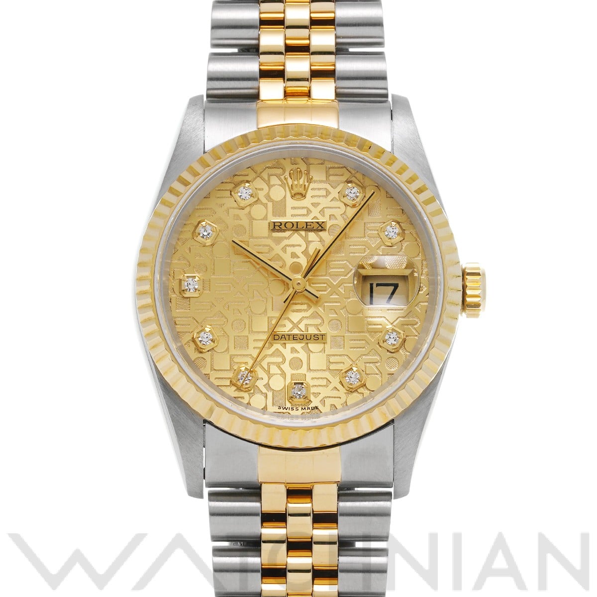 ロレックス デイトジャスト 16233G シャンパンコンピュータ/ダイヤモンド メンズ 時計 【中古】【wristwatch】