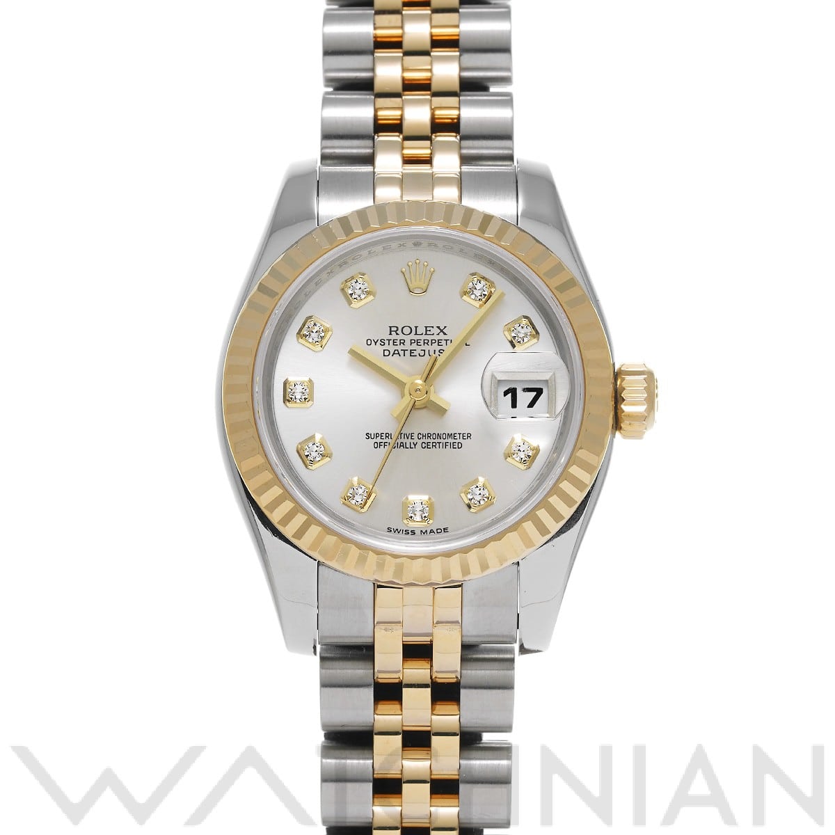 ロレックス レディ デイトジャスト 26 179173G シルバー/ダイヤモンド レディース 時計 【中古】【wristwatch】