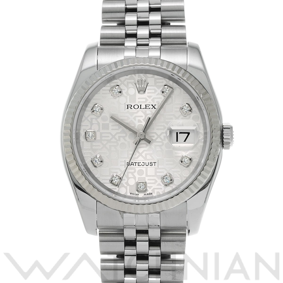 ロレックス デイトジャスト 36 116234G シルバーコンピュータ/ダイヤモンド メンズ 時計 【中古】【wristwatch】