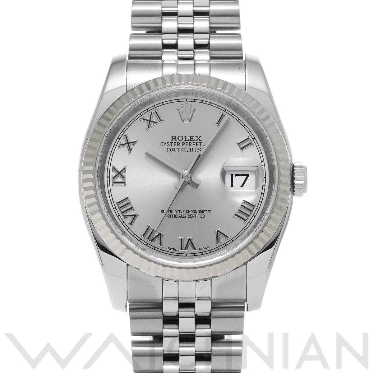 ロレックス デイトジャスト 36 116234 グレー メンズ 時計 【中古】【wristwatch】