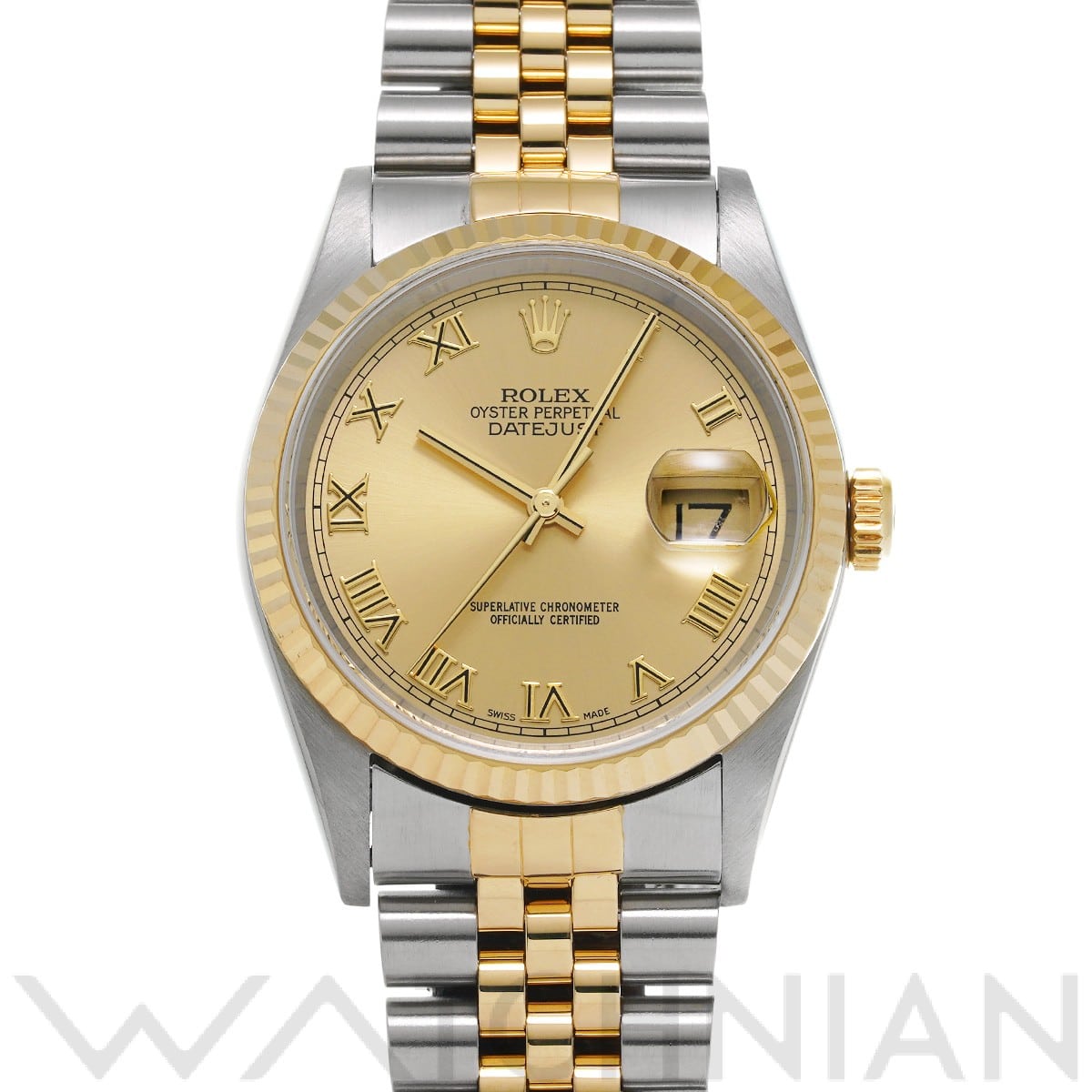 ロレックス デイトジャスト 16233 シャンパン メンズ 時計 【中古】【wristwatch】