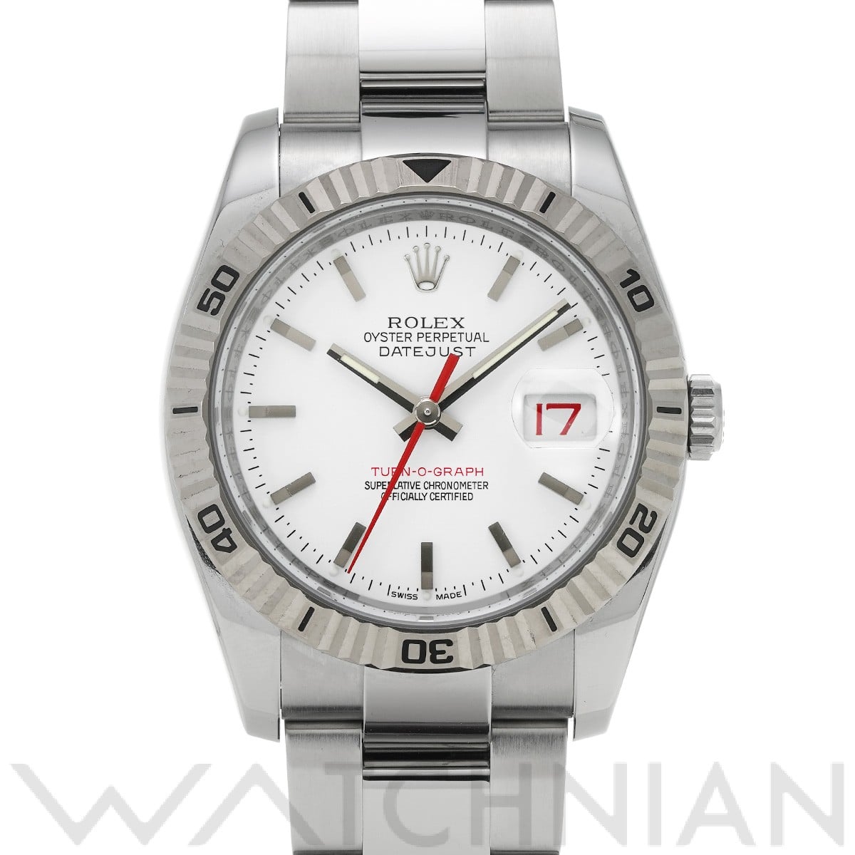 ロレックス デイトジャスト ターノグラフ 116264 ホワイト メンズ 時計 【中古】【wristwatch】