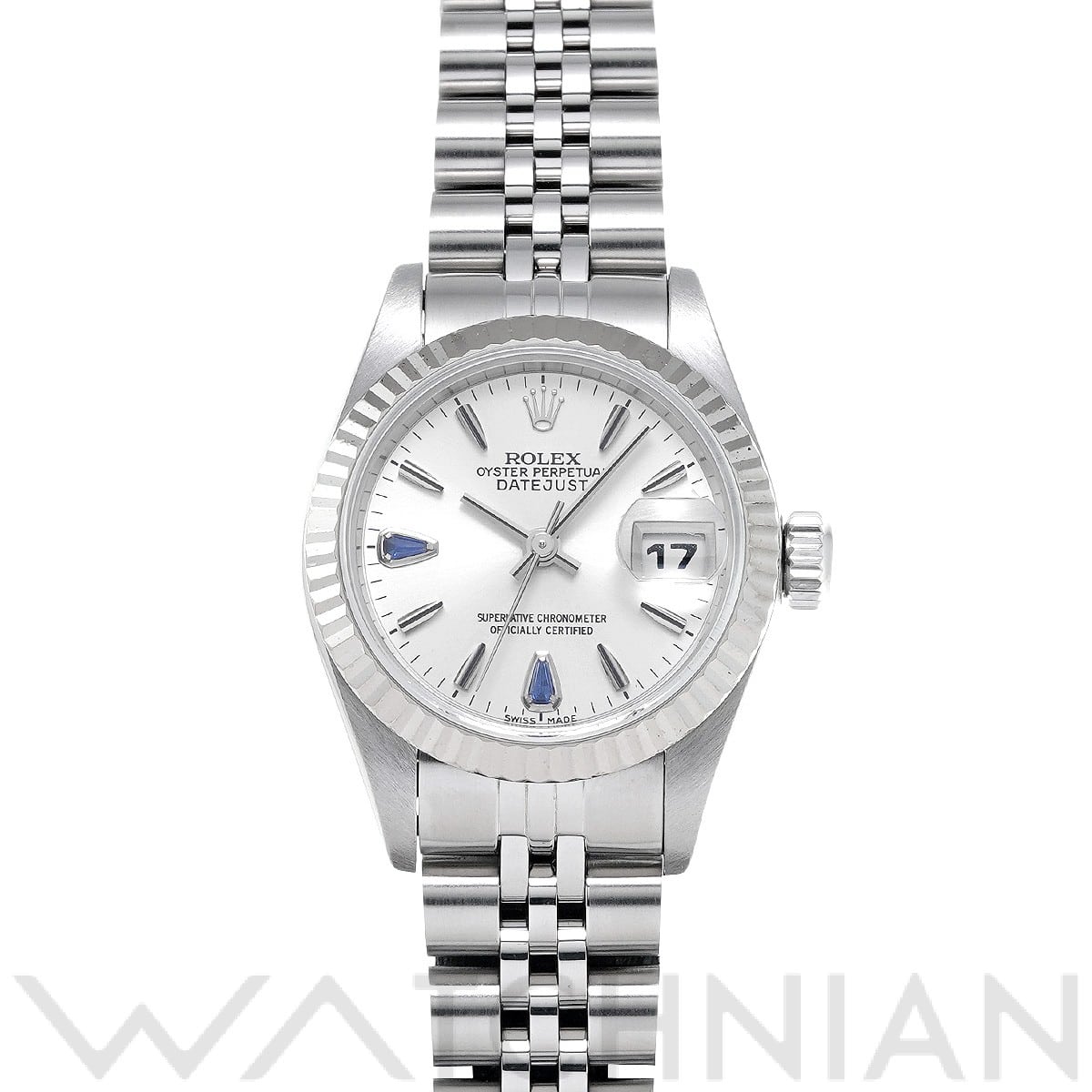 ロレックス デイトジャスト 69174 シルバー/サファイア レディース 時計 【中古】【wristwatch】