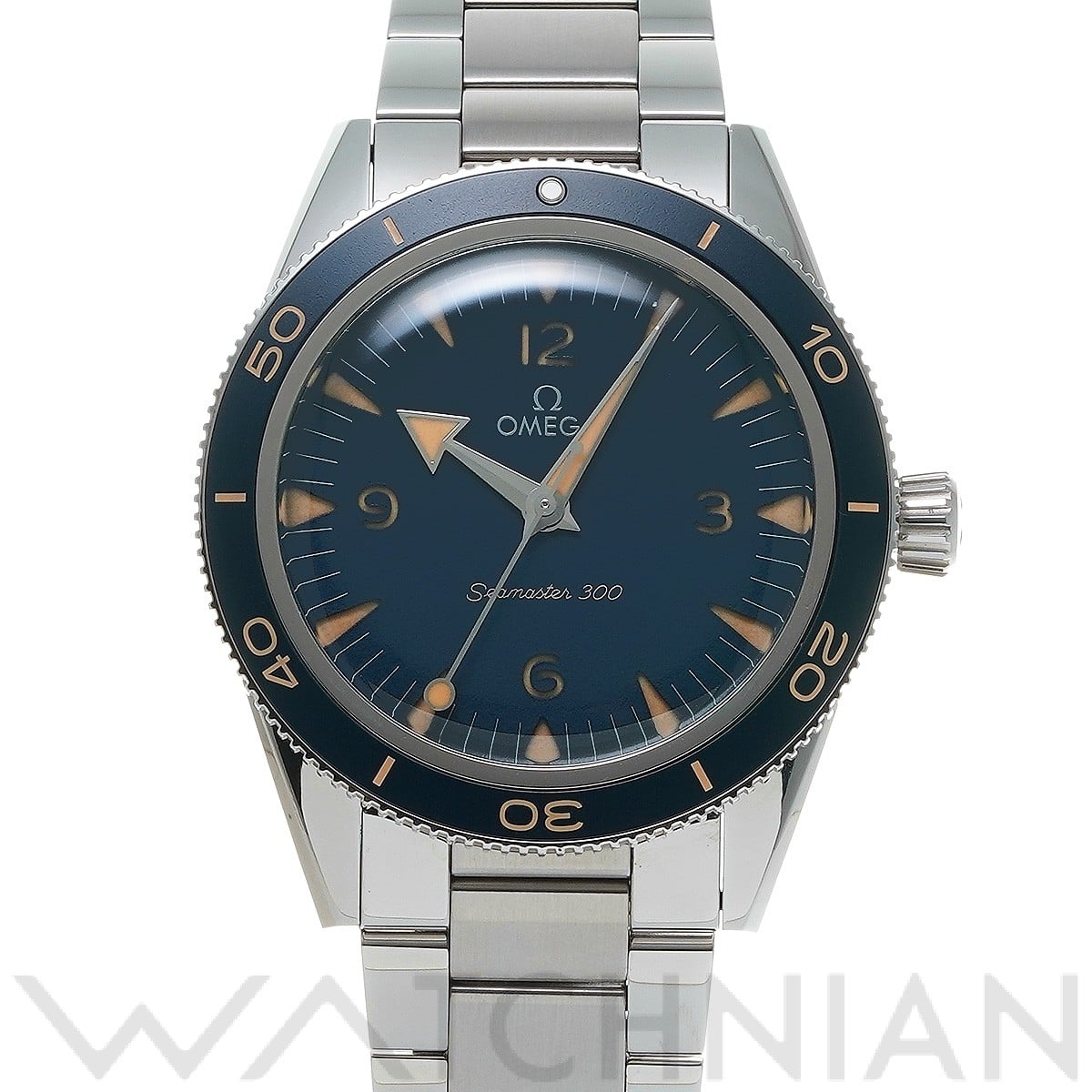 オメガ シーマスター 300 コーアクシャル マスタークロノメーター 234.30.41.21.03.001 ブルー メンズ 時計 【中古】【wristwatch】